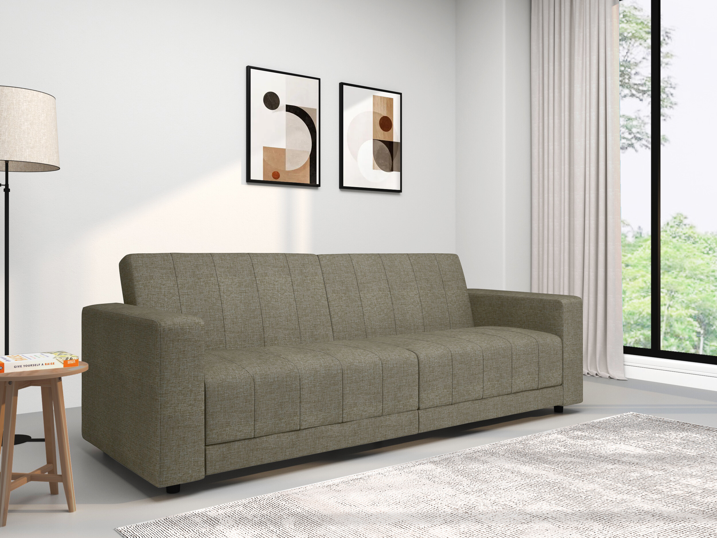 Καναπές-κρεβάτι Tulsa 679 (Ανοιχτό καφέ)