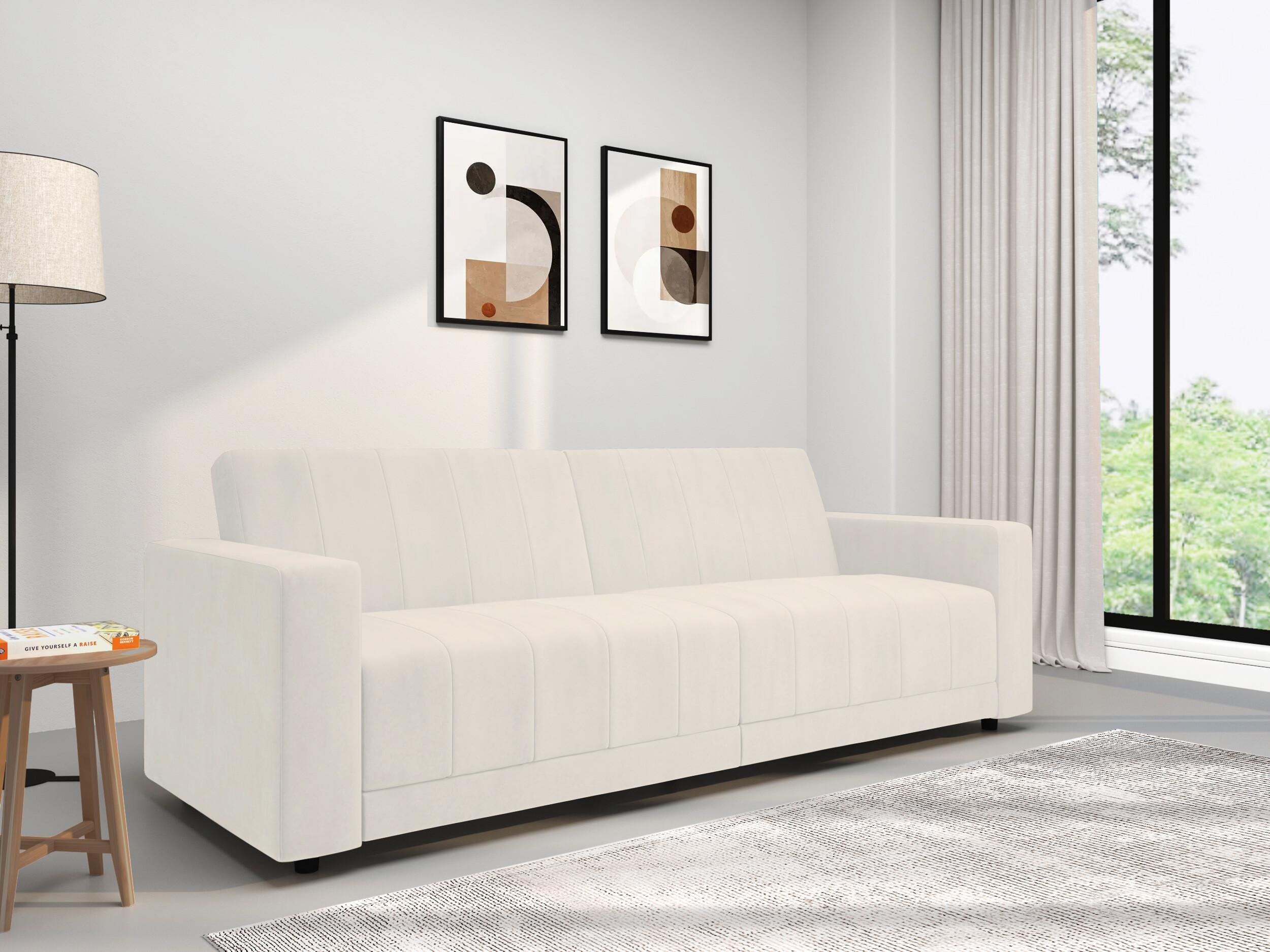 Καναπές-κρεβάτι Tulsa 679 (Κρεμ)