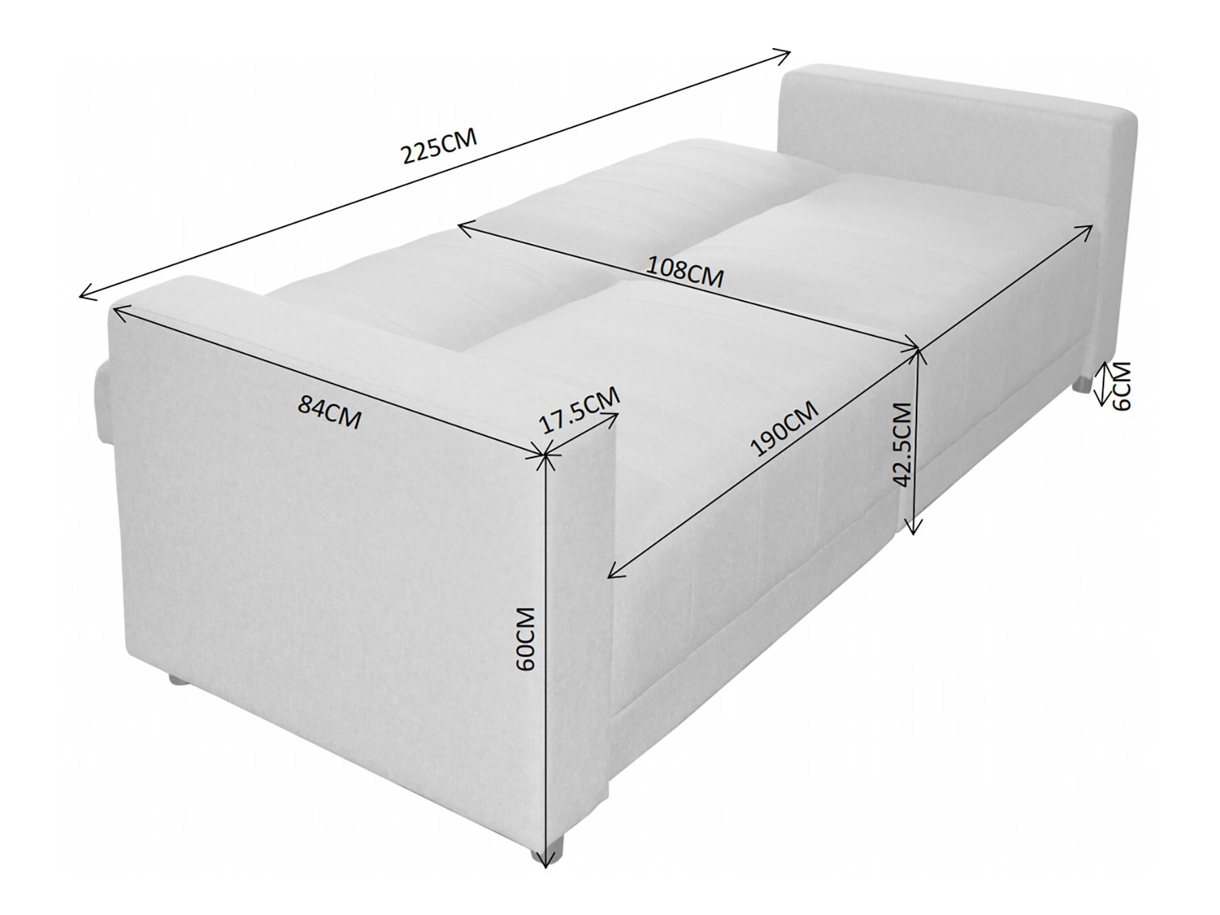 Sofa bed Tulsa 679 (Cream)