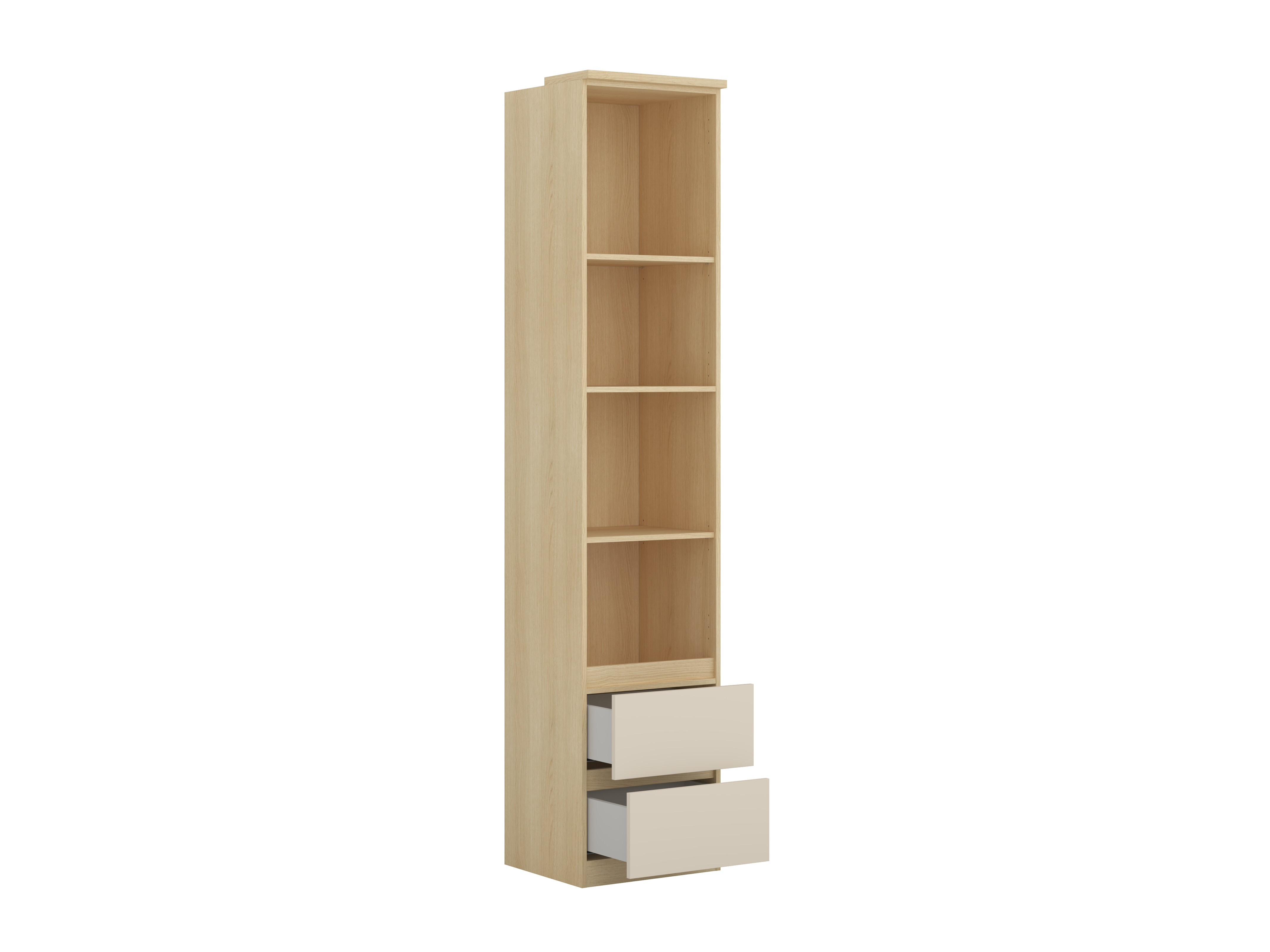 Bookcase Nolcala 111 (Oak + Beige)