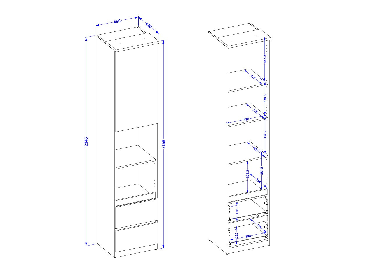 Βιβλιοθήκη Nolcala 112 (Δρυς + Μπεζ)
