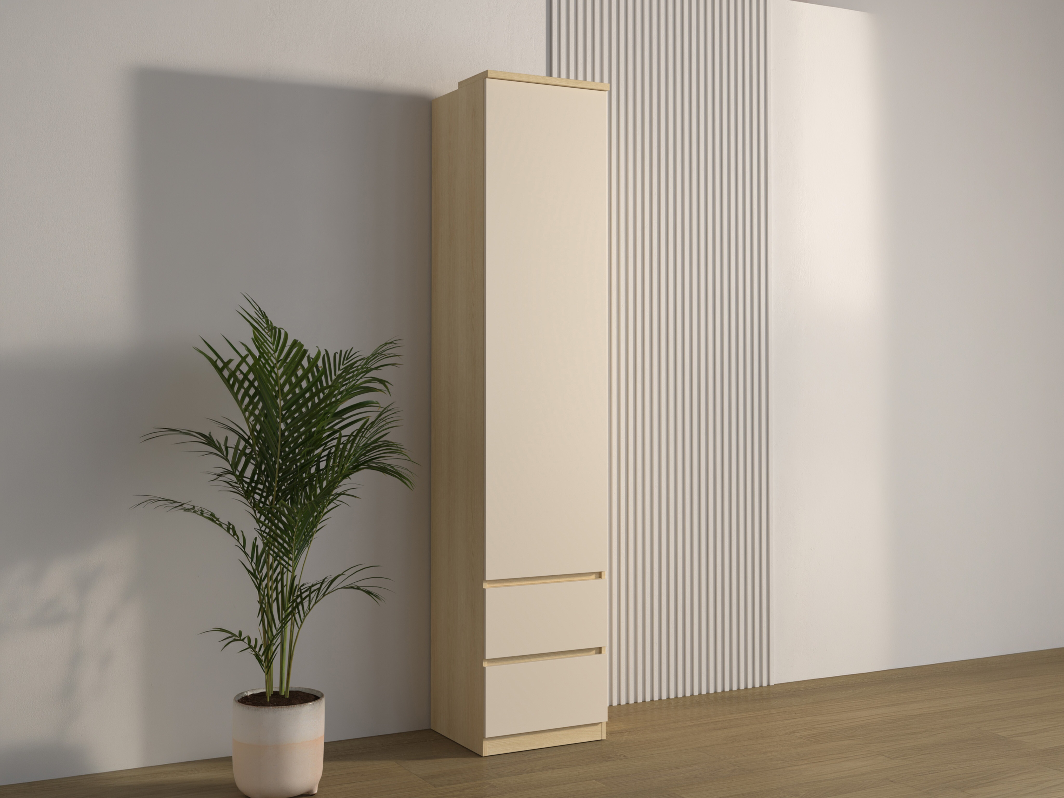 Βιβλιοθήκη Nolcala 115 (Δρυς + Μπεζ)