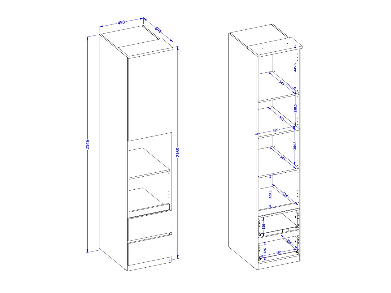 Βιβλιοθήκη Nolcala 118 (Δρυς + Μπεζ)