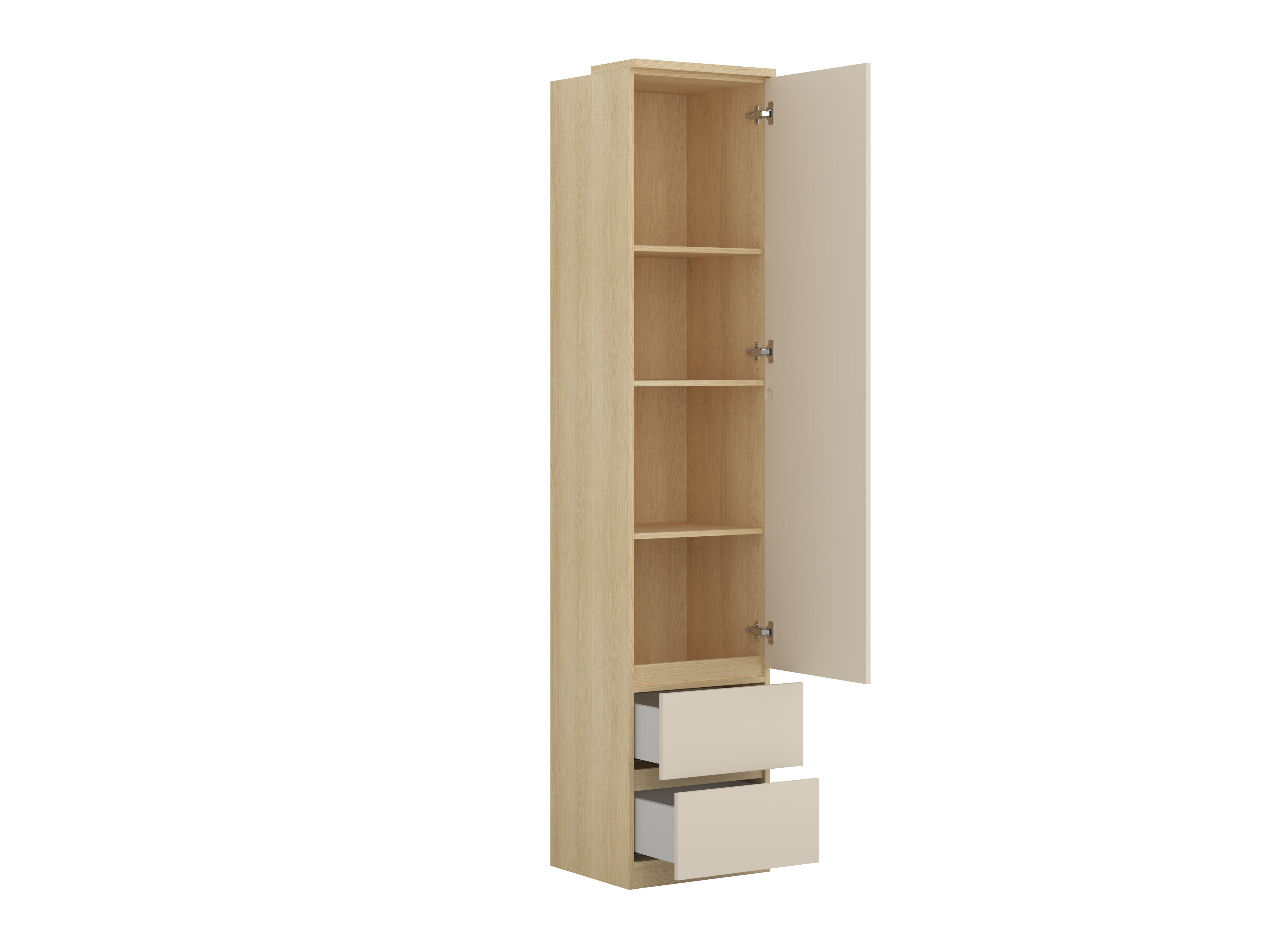 Bookcase Nolcala 115 (Oak + Beige)
