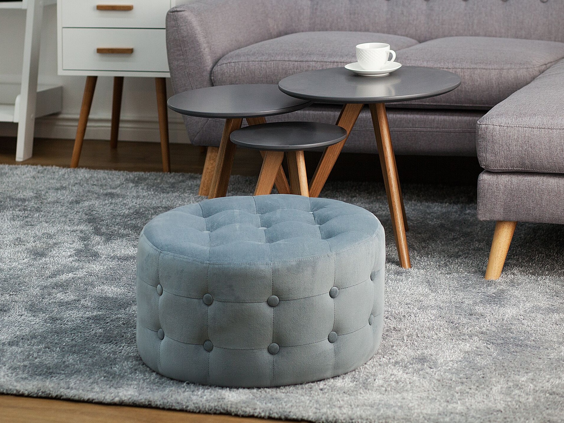 Σκαμπό σαλονιού Berwyn 1251 (Γκρι)