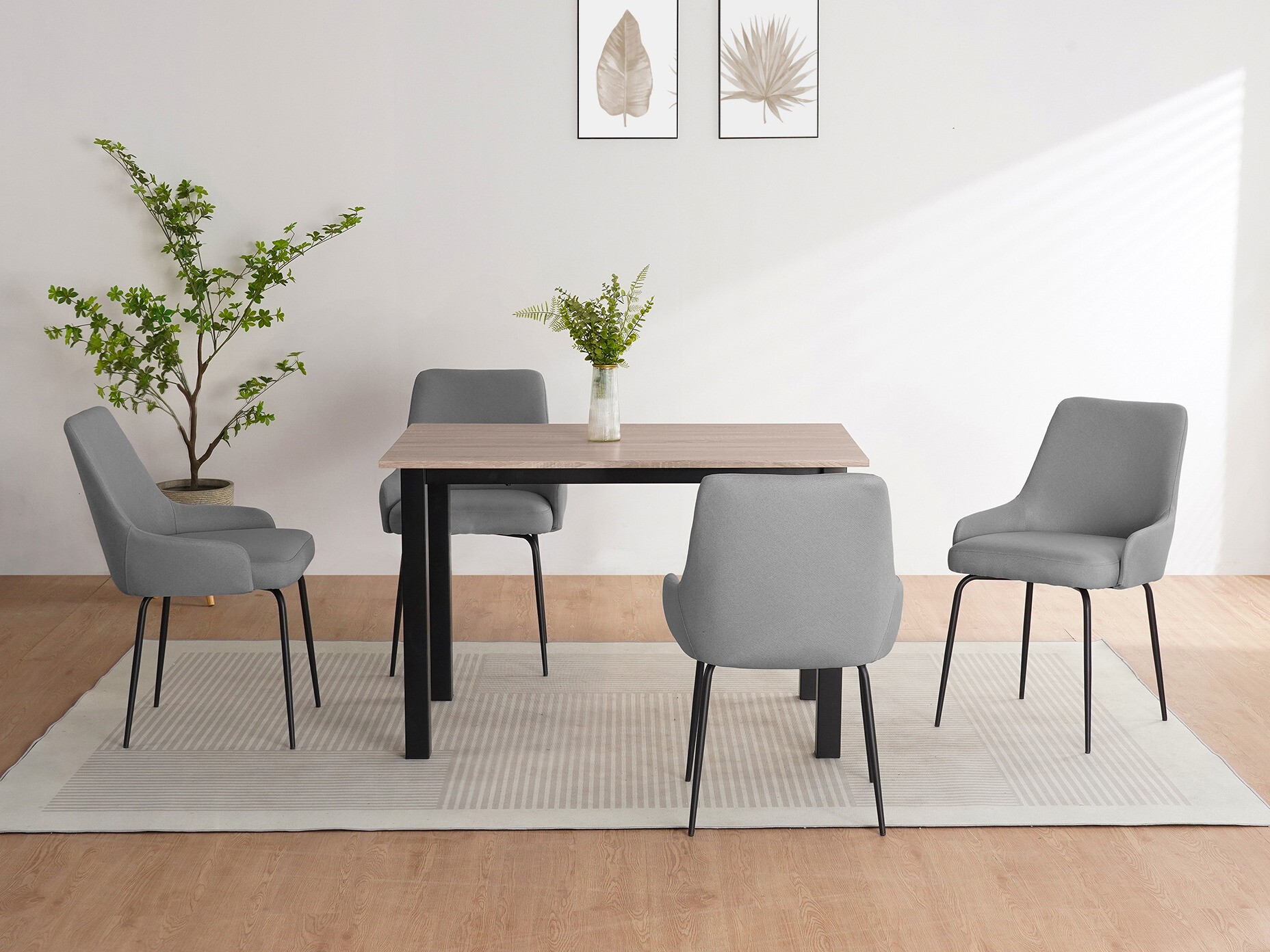 Table Denton 1548 (Black + Oak)