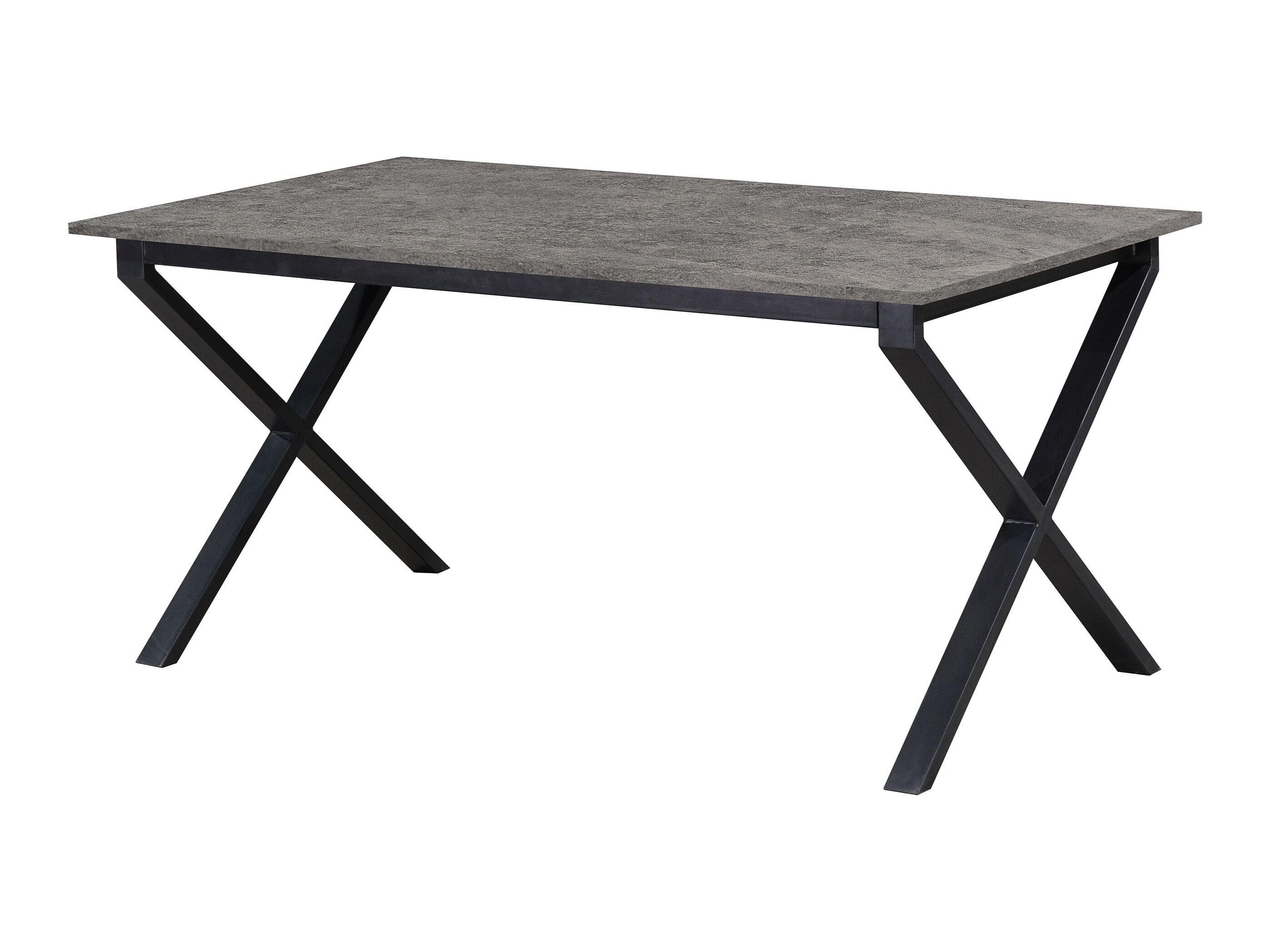 Τραπέζι Denton 1555 (Μαύρο + Σκυρόδεμα)