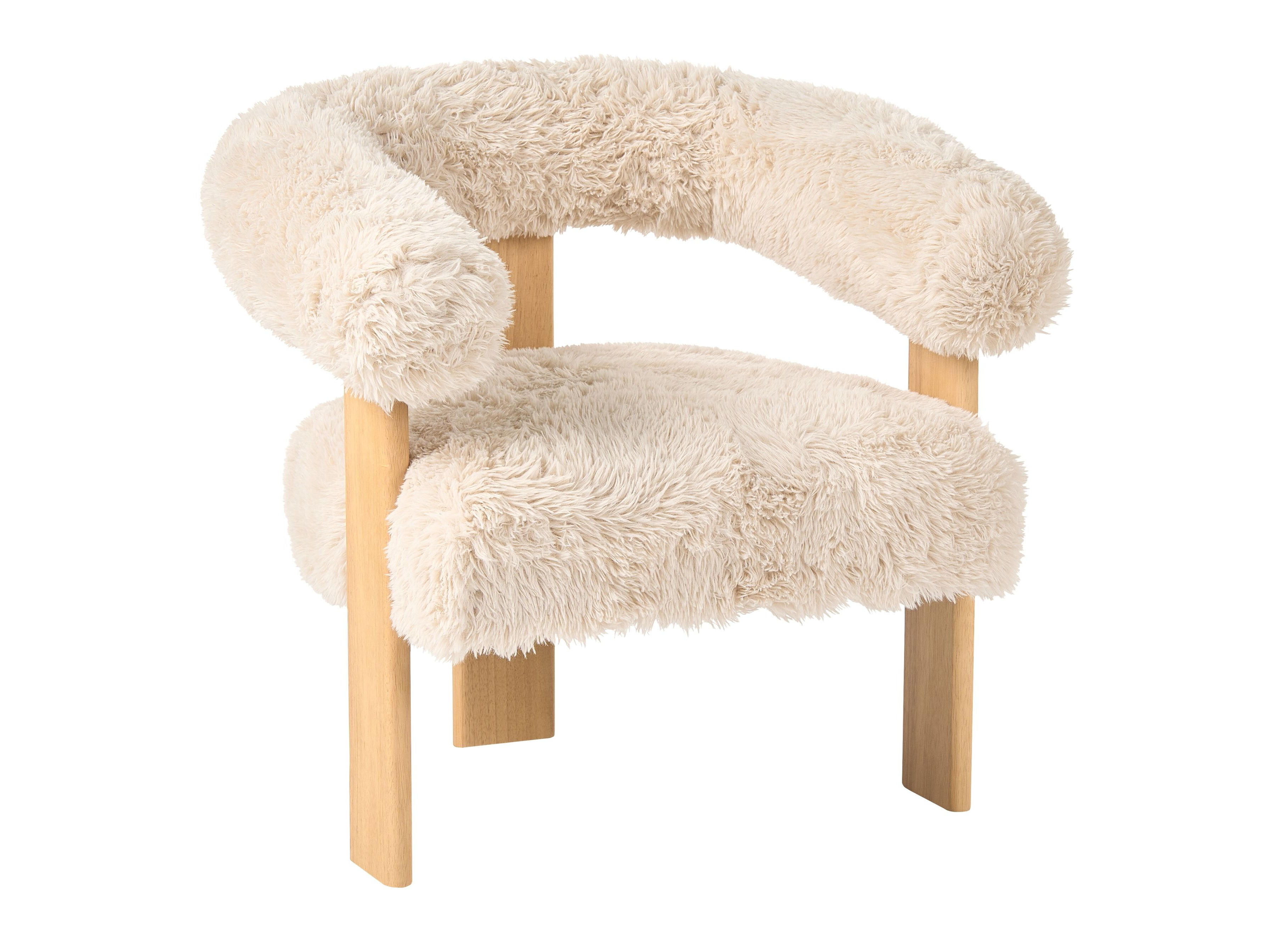 Πολυθρόνα Berwyn 3264 (Άσπρο + Ανοιχτό καφέ)