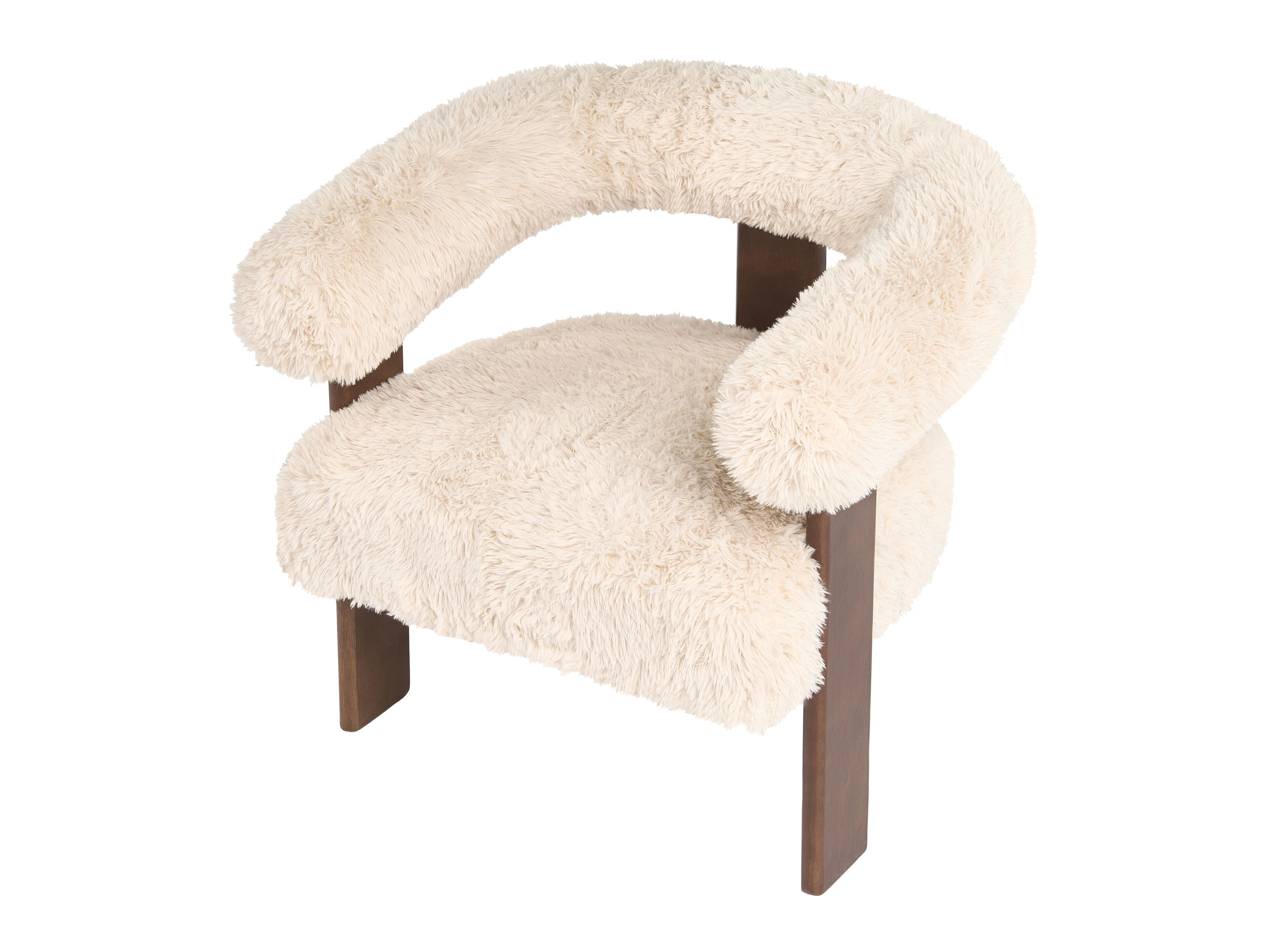 Πολυθρόνα Berwyn 3264 (Άσπρο + Σκούρο καφέ)