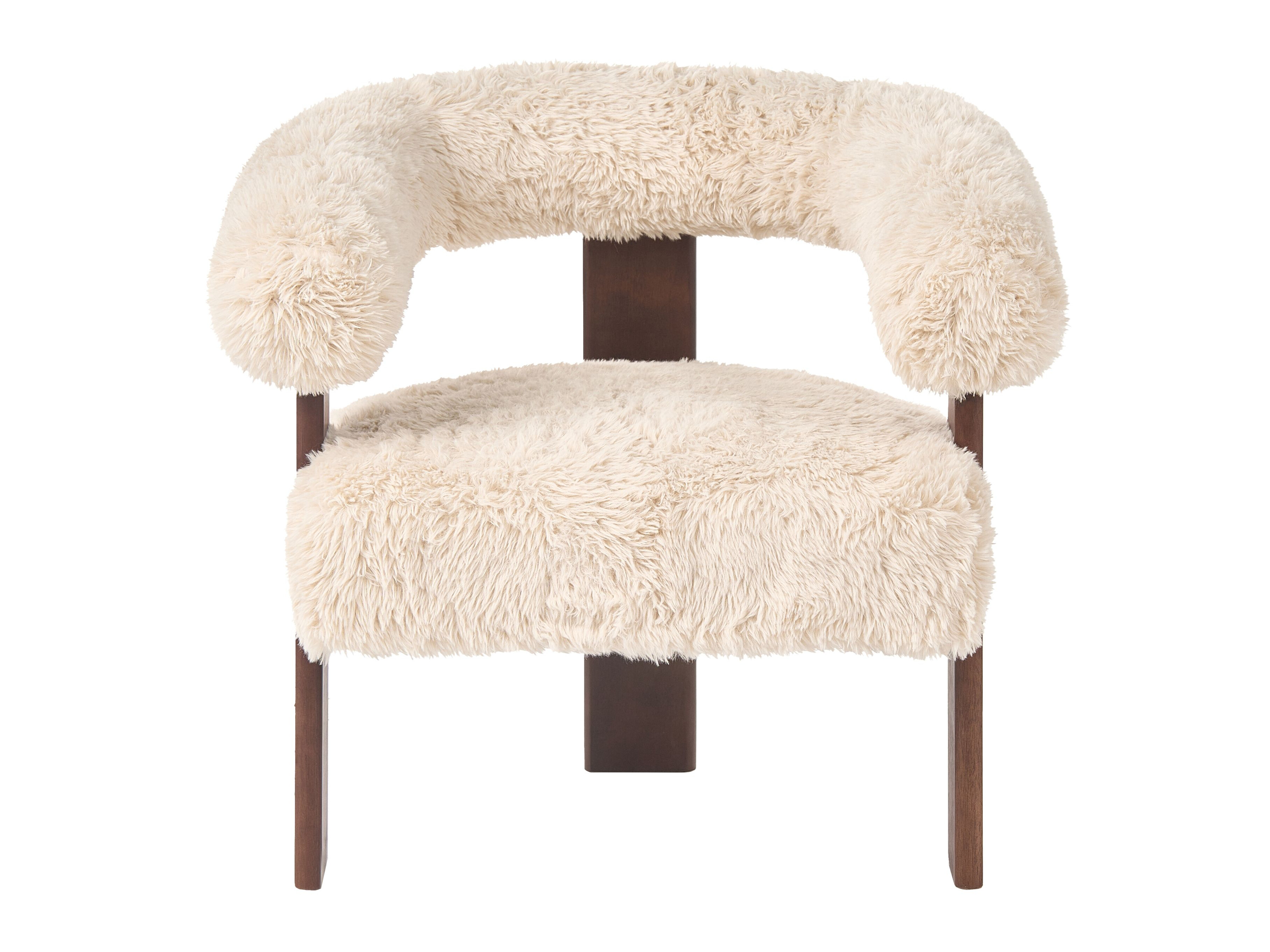 Πολυθρόνα Berwyn 3264 (Άσπρο + Σκούρο καφέ)