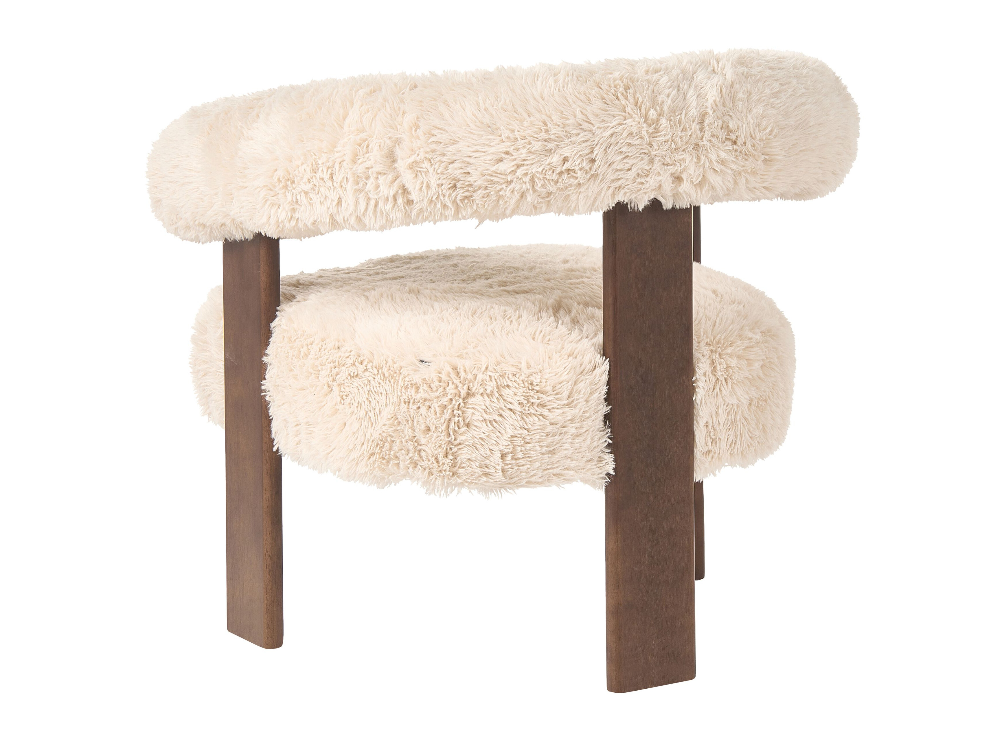 Πολυθρόνα Berwyn 3264 (Άσπρο + Σκούρο καφέ)