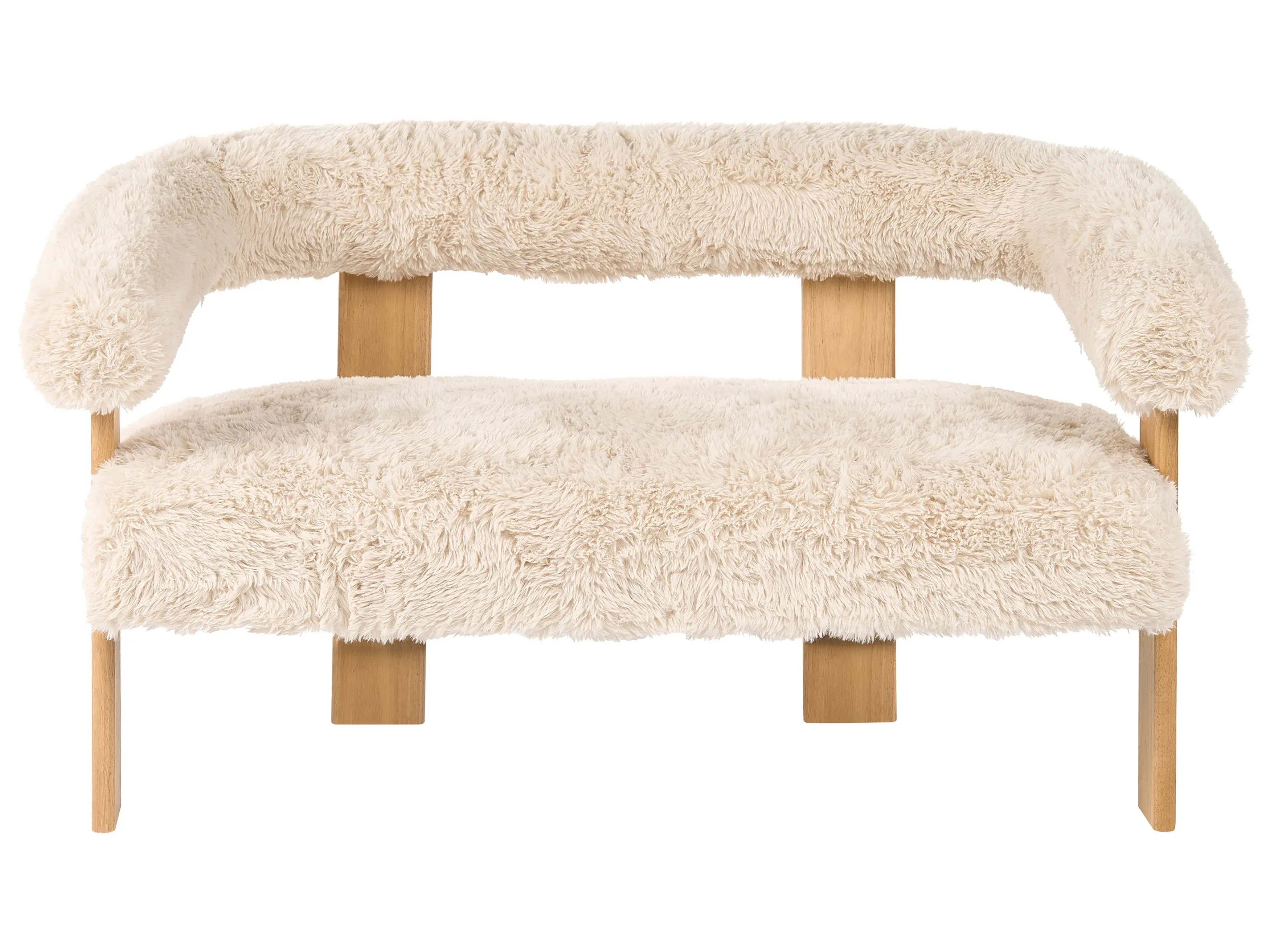 Σετ ταπετσαρισμένων επίπλων Berwyn 3269 (Άσπρο + Ανοιχτό καφέ)