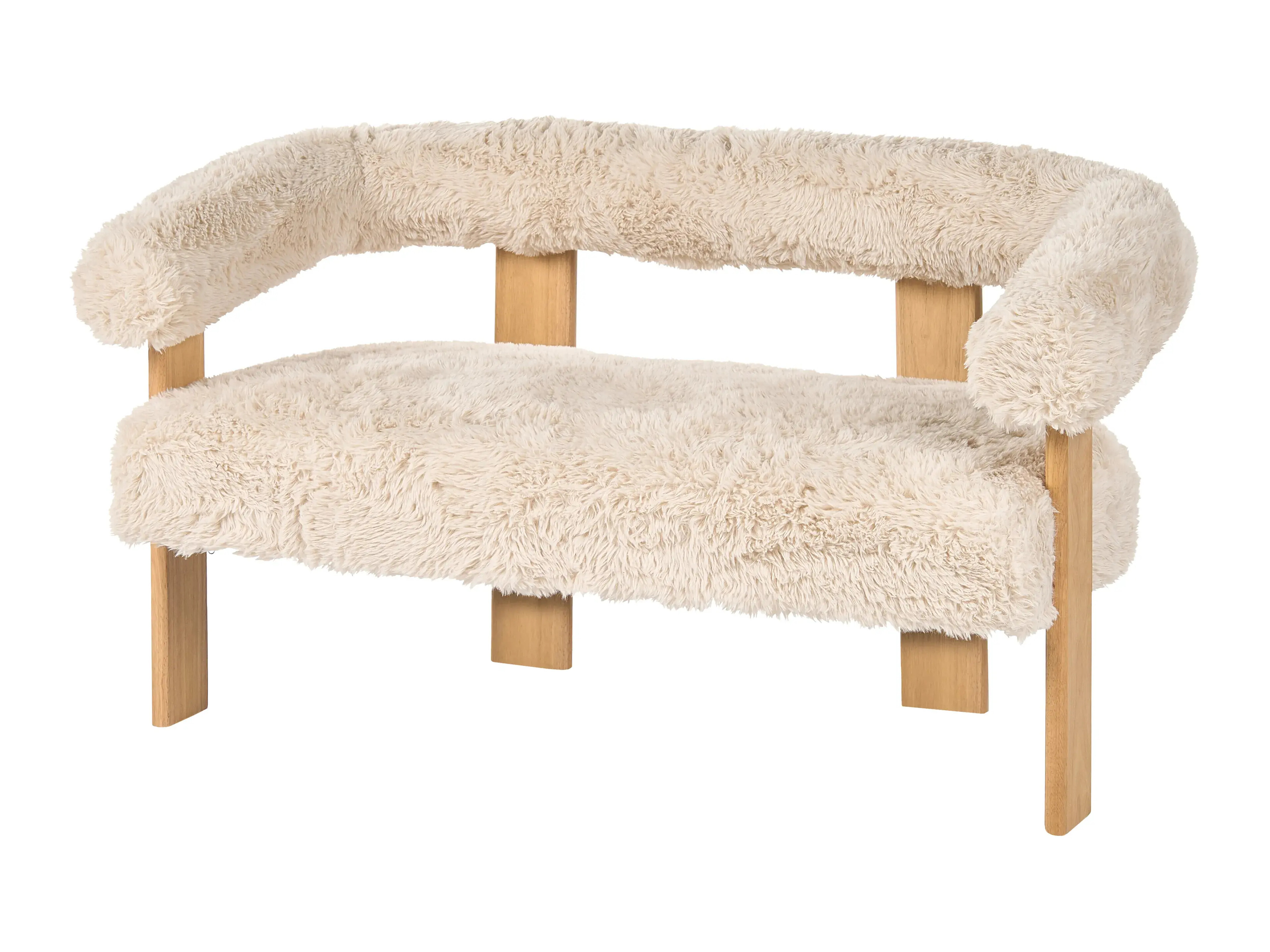 Σετ ταπετσαρισμένων επίπλων Berwyn 3269 (Άσπρο + Ανοιχτό καφέ)