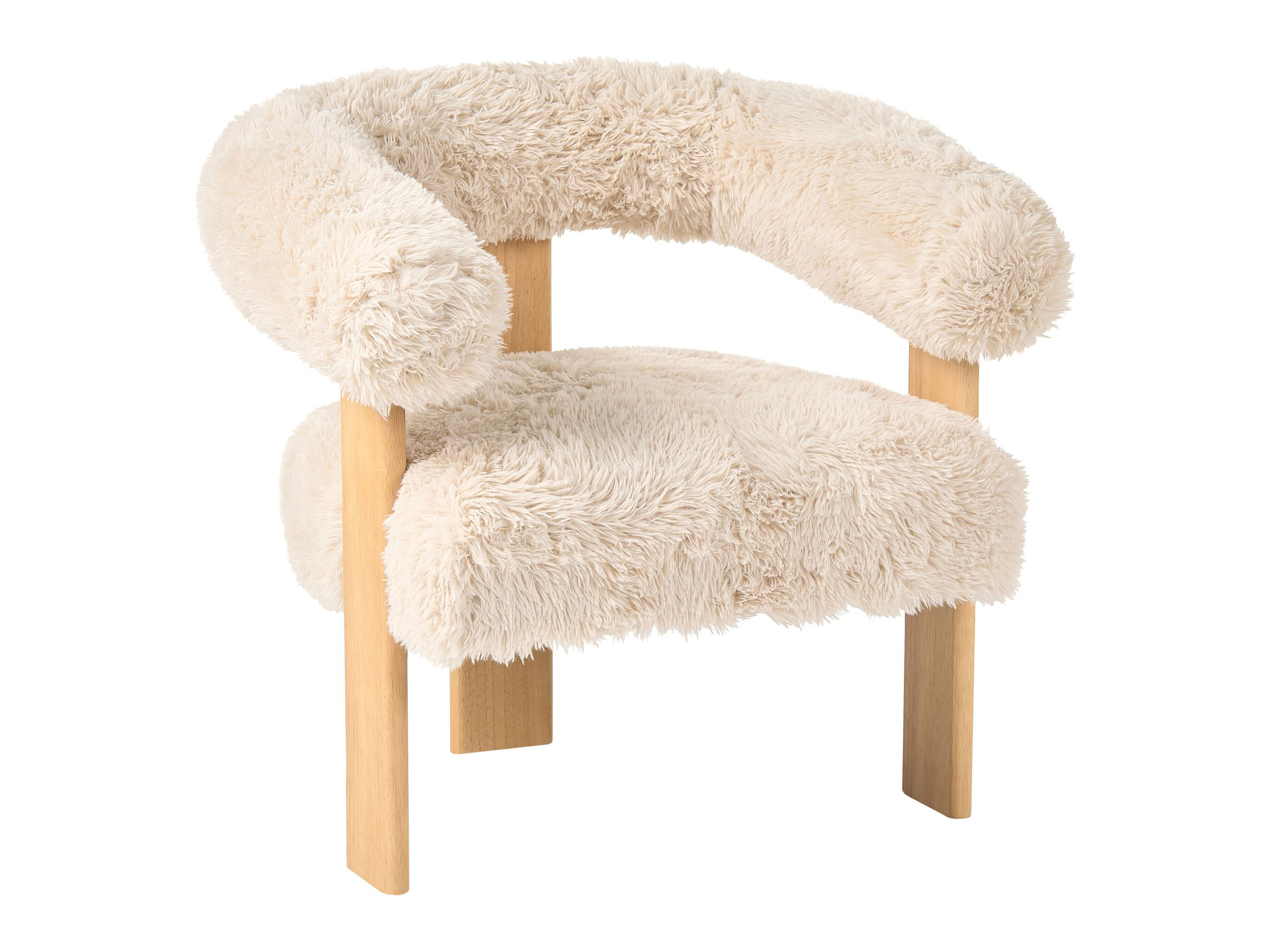 Σετ ταπετσαρισμένων επίπλων Berwyn 3269 (Άσπρο + Ανοιχτό καφέ)