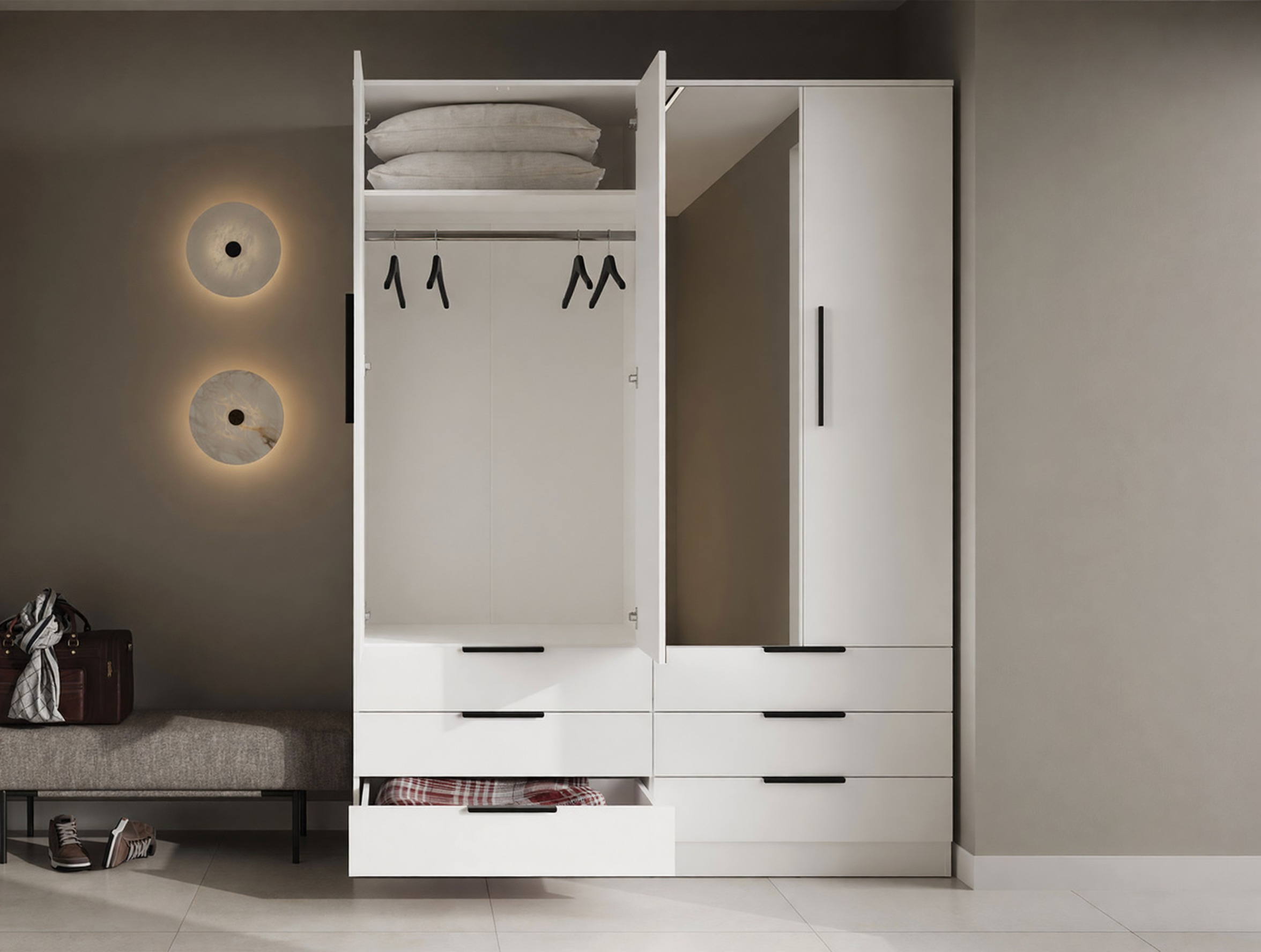 Wardrobe Fresno 182 (White)