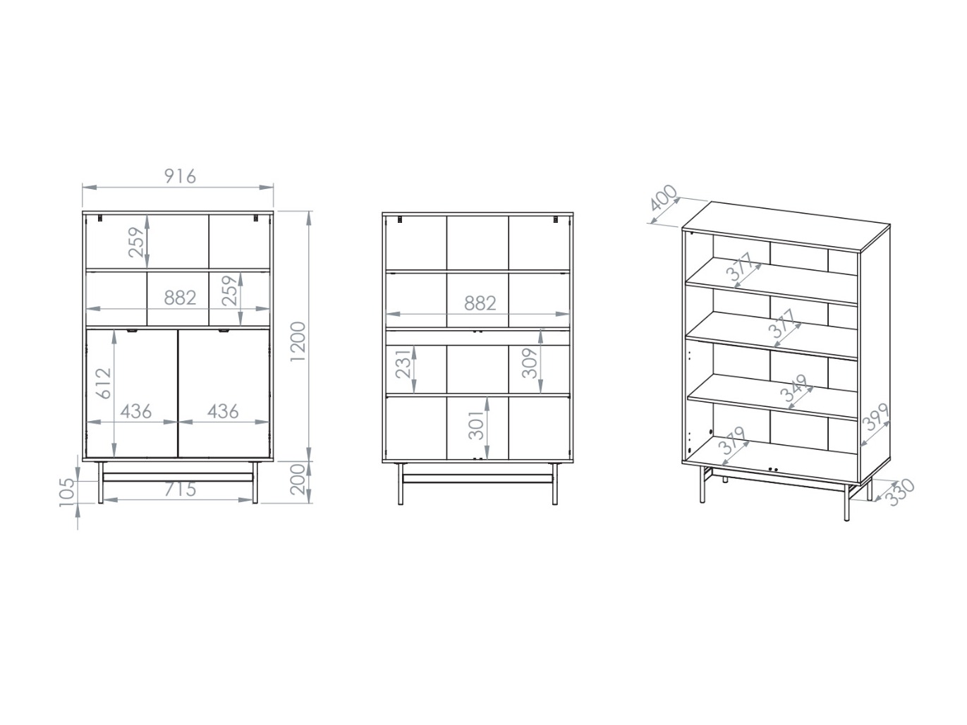 Bookcase Morsero 101