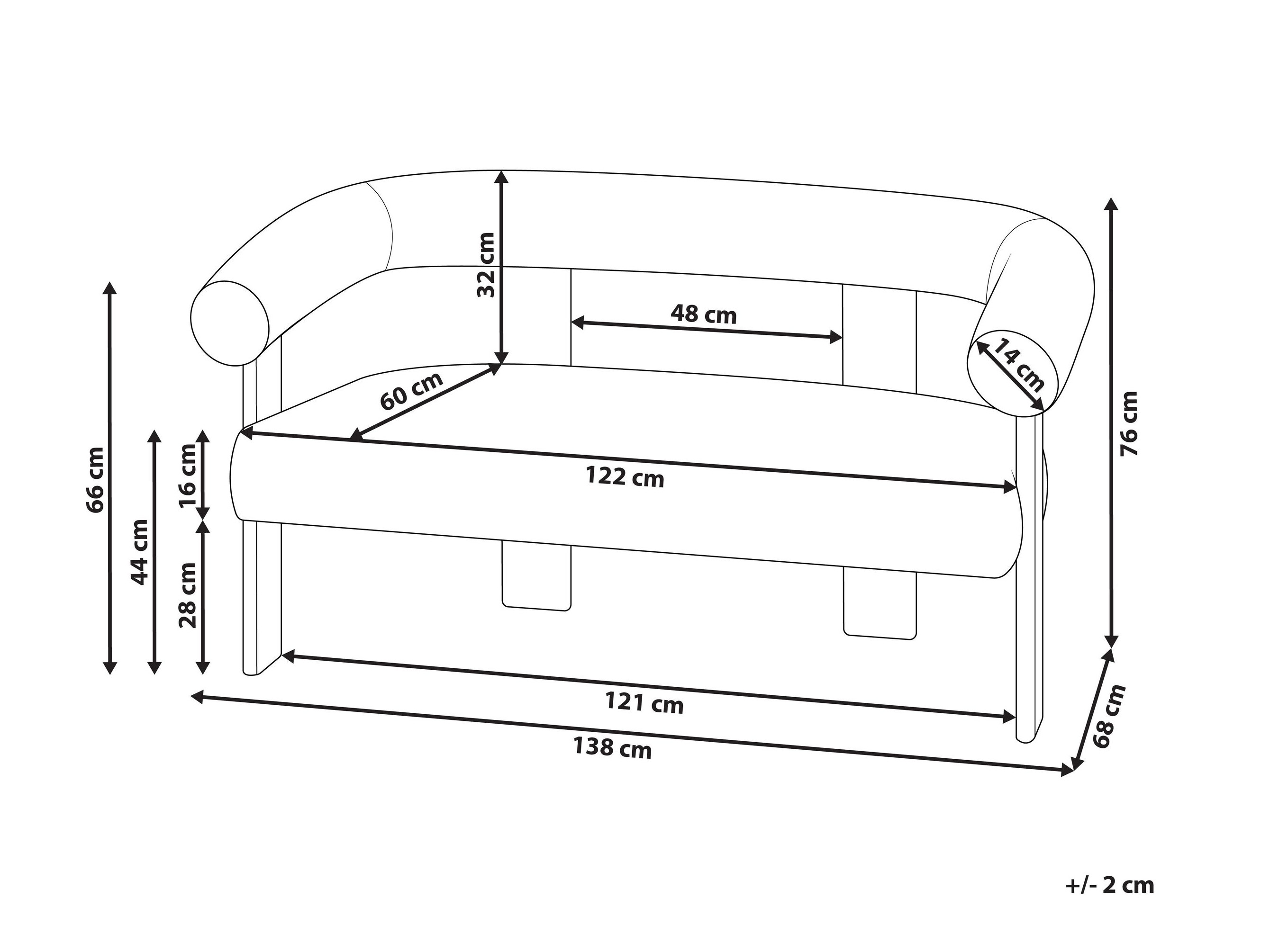 Ταμπουρέ Berwyn 3271 (Άσπρο + Σκούρο καφέ)