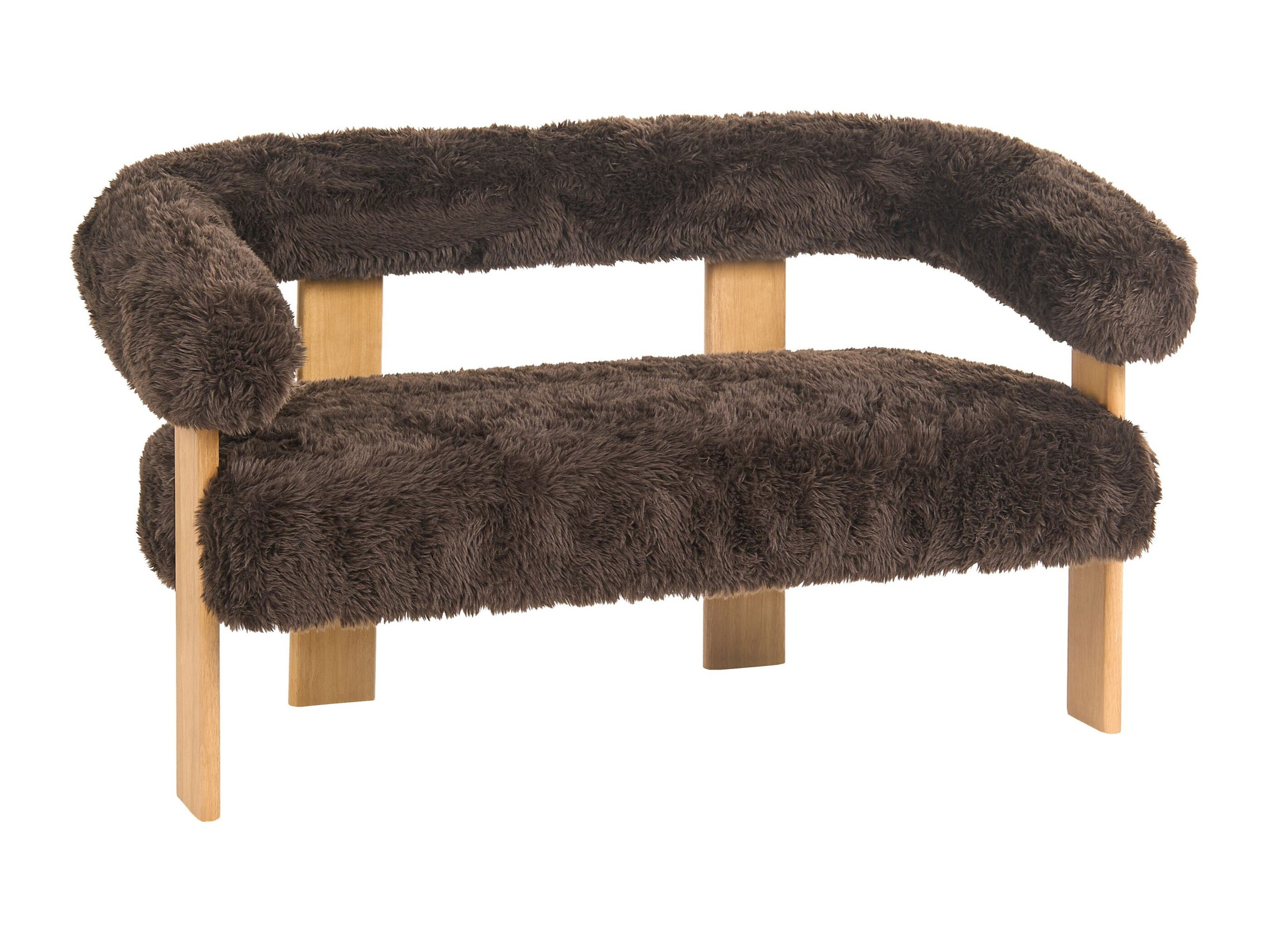 Upholstered bench Berwyn 3271 (Dark brown + Light brown)