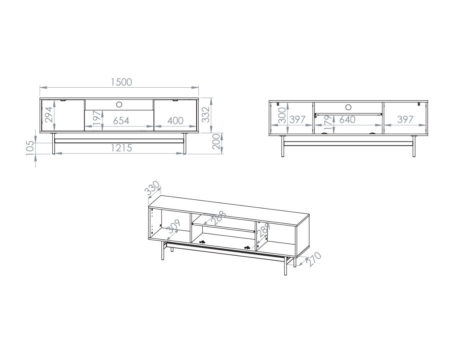 Έπιπλο τηλεόρασης Morsero 108