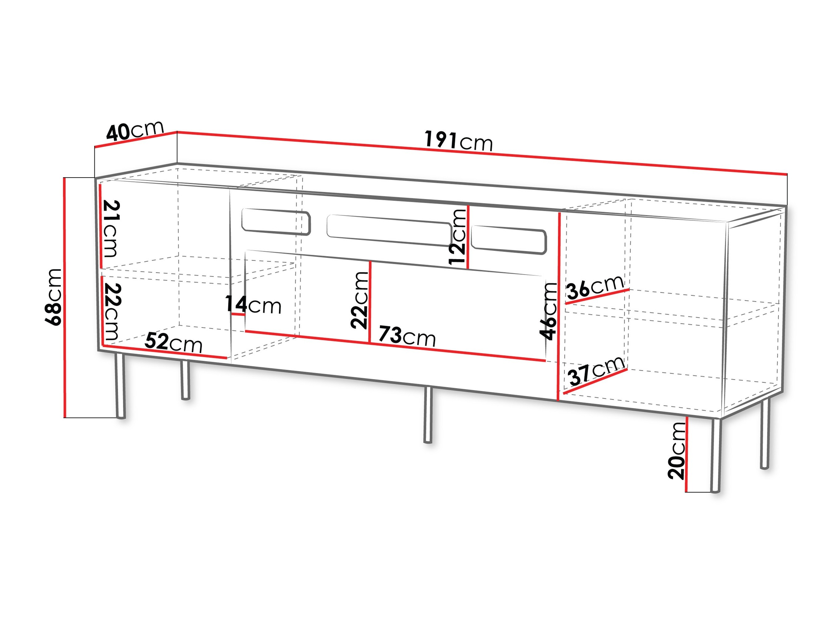 Έπιπλο τηλεόρασης Morbala 105