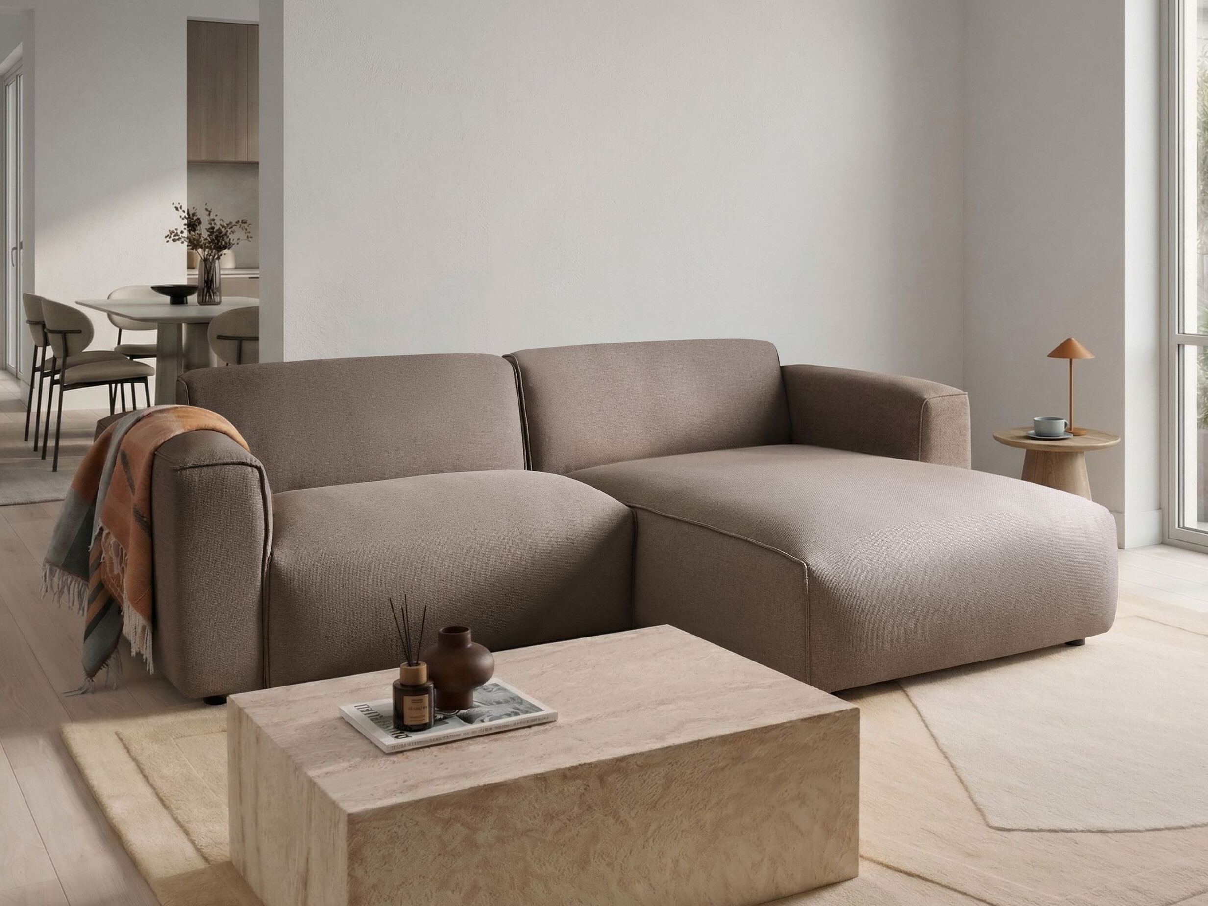 Γωνιακός Καναπές Berwyn 3290 (Taupe)
