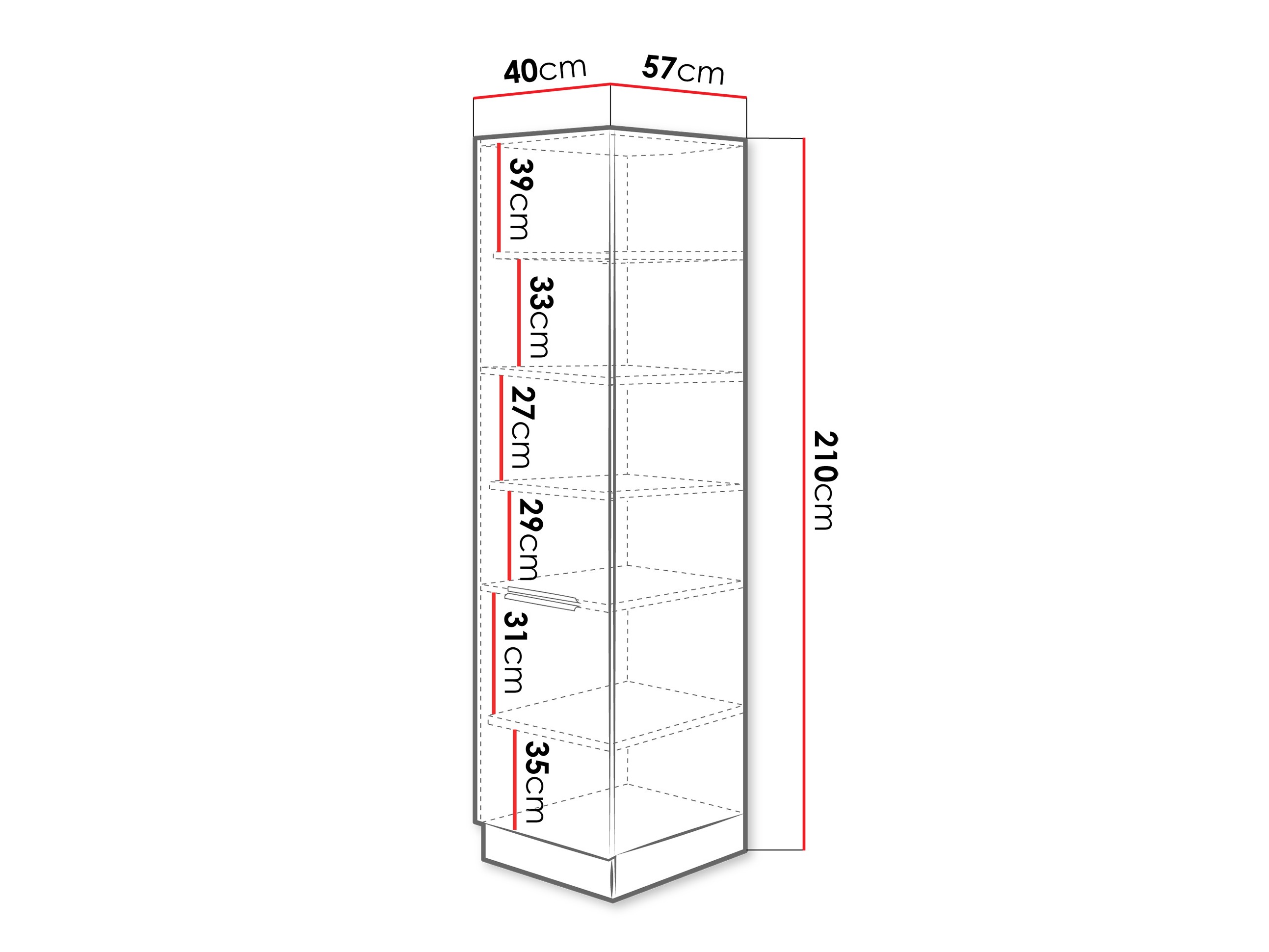 Modular cabinet with doors Sole 116