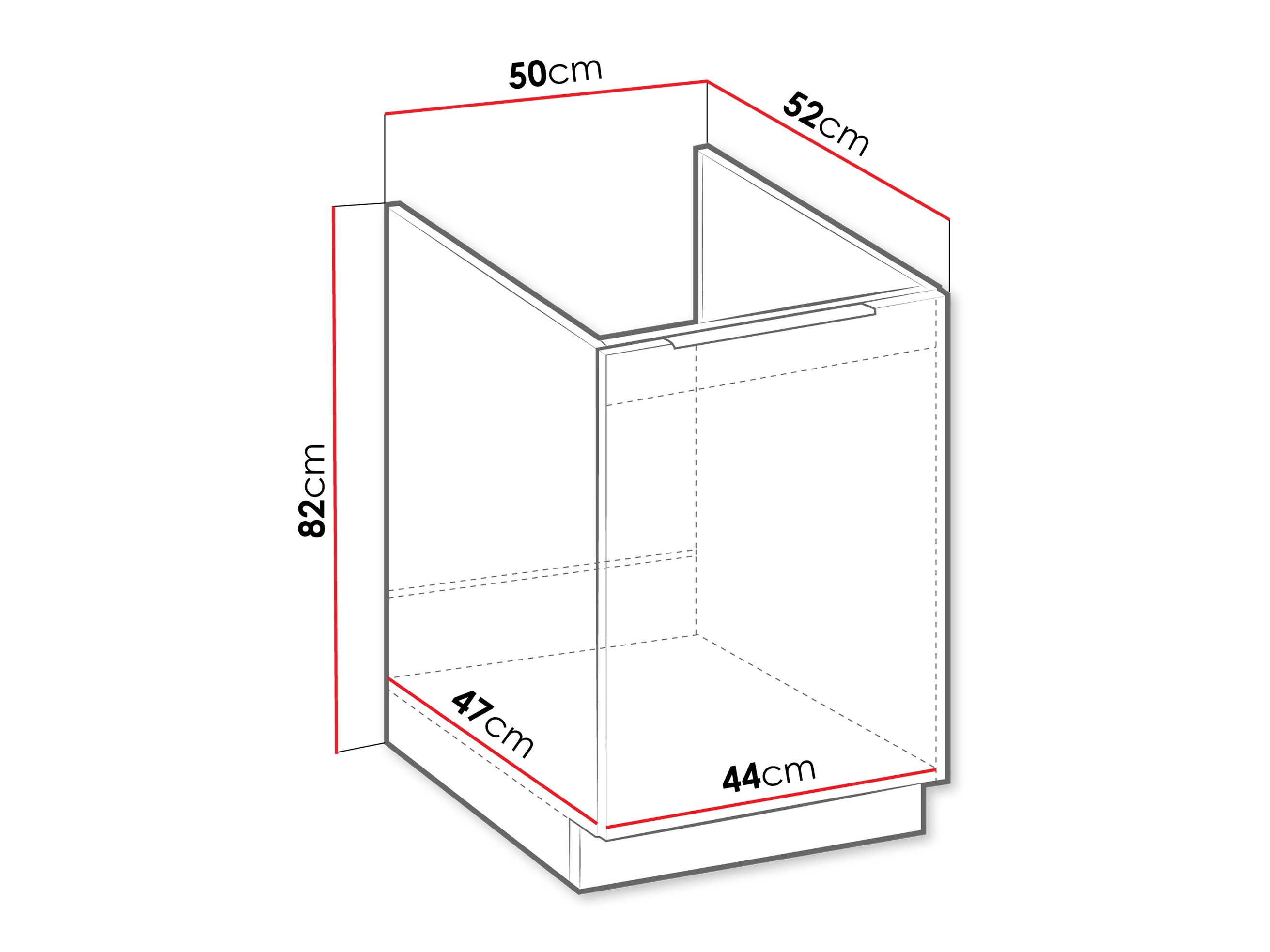 Modular sink cabinet with doors Sole 124
