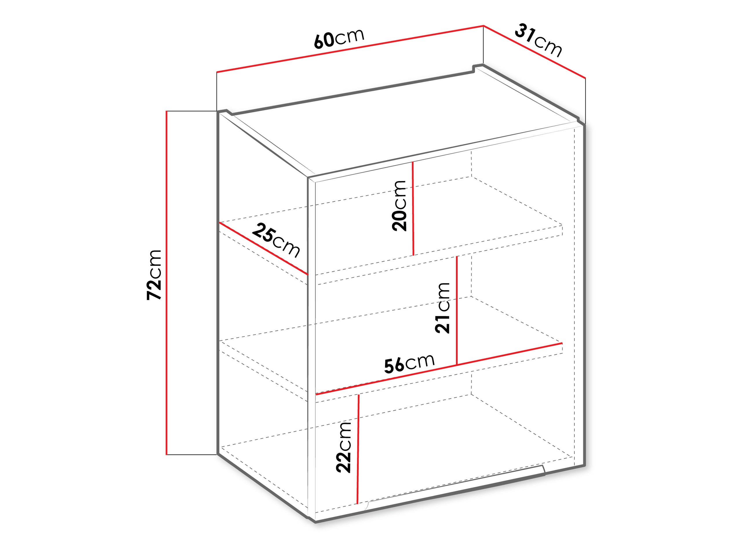 Πολυμορφικό ντουλάπι τοίχου Sole 136