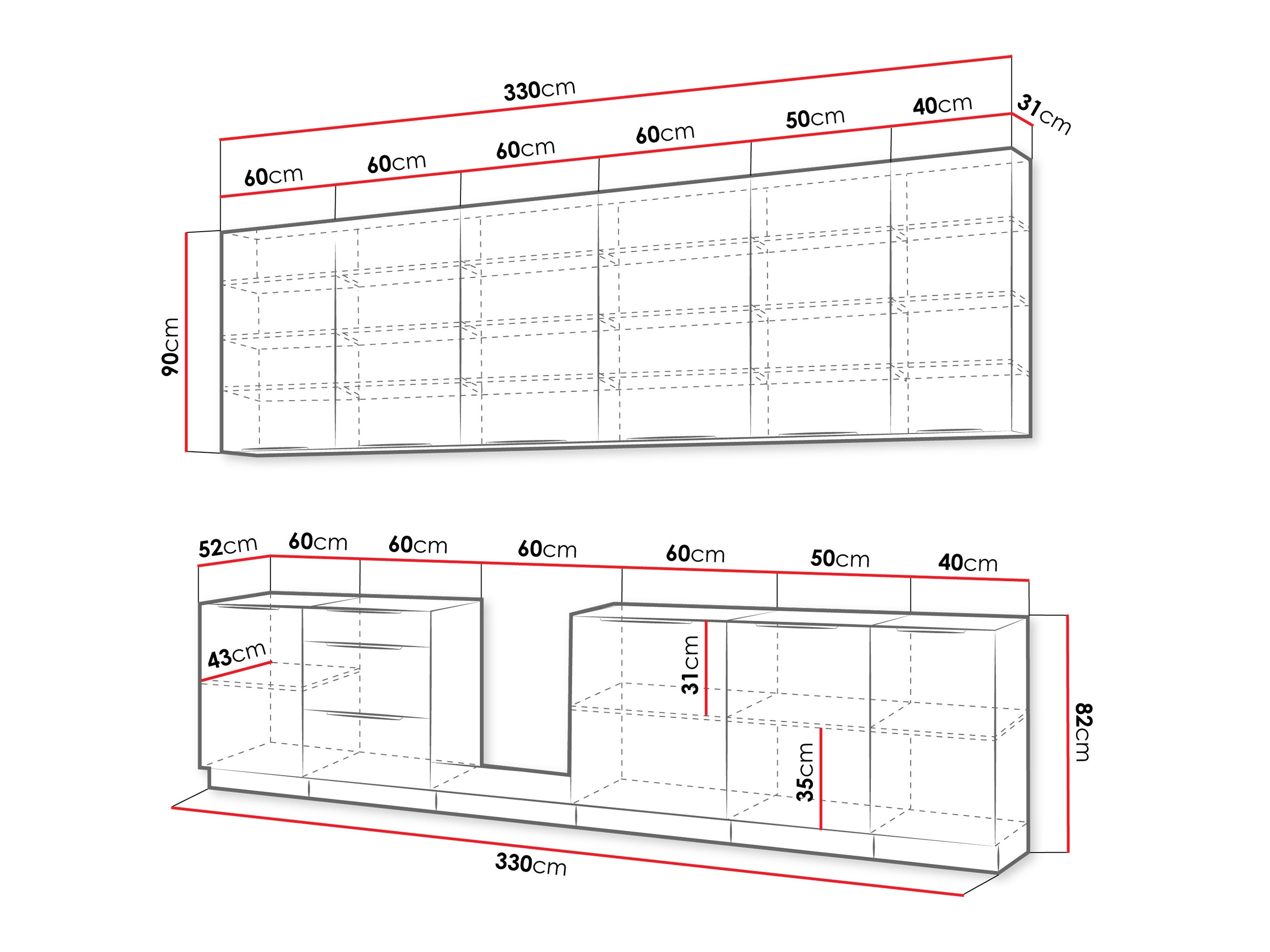 Modular kitchen set Sole 159