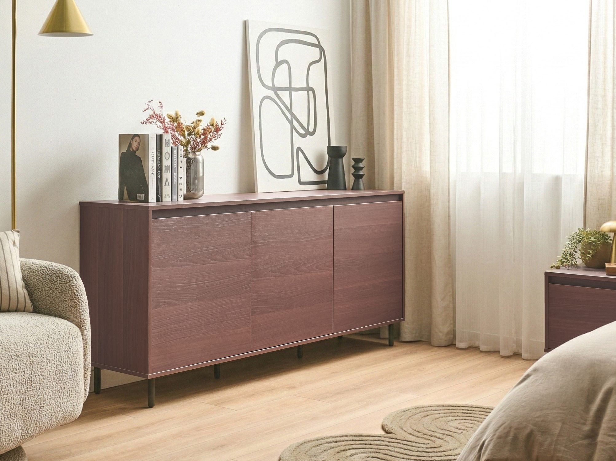 Μπουφέ Berwyn 3311 (Σκούρο ξύλο)