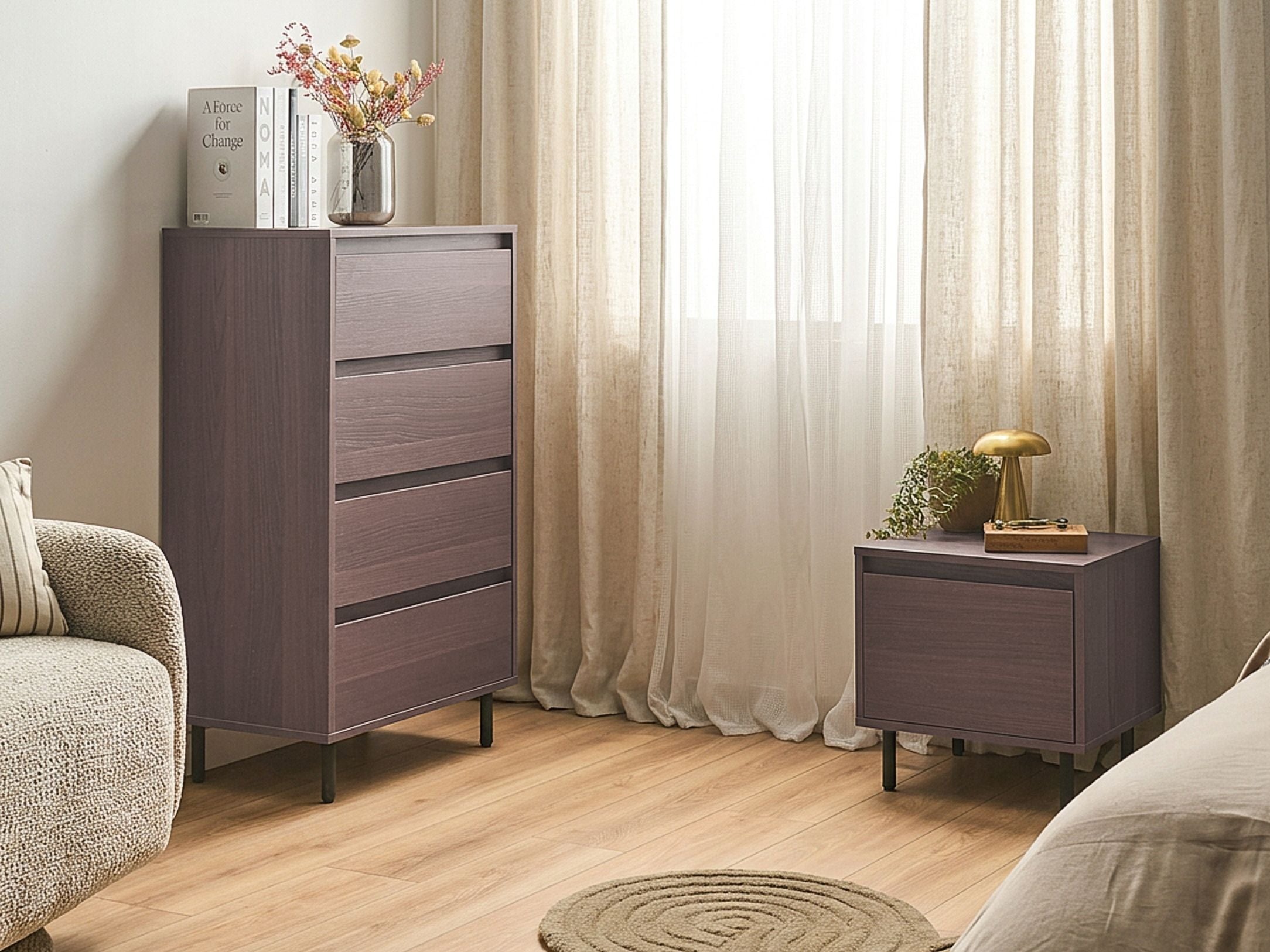 Συρταριέρα Berwyn 3308 (Σκούρο ξύλο)