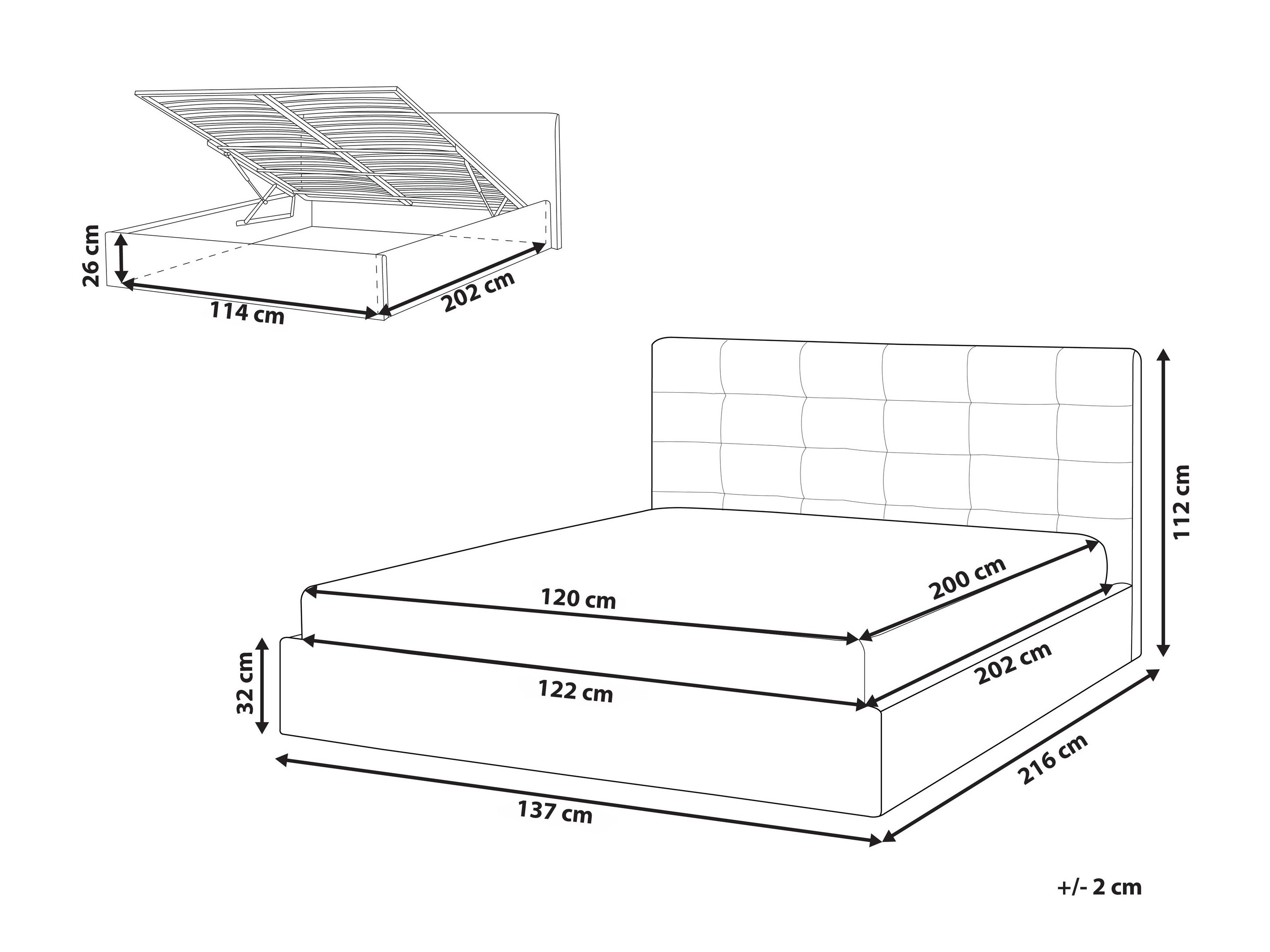 Κρεβάτι Berwyn 3312 (Μπεζ)