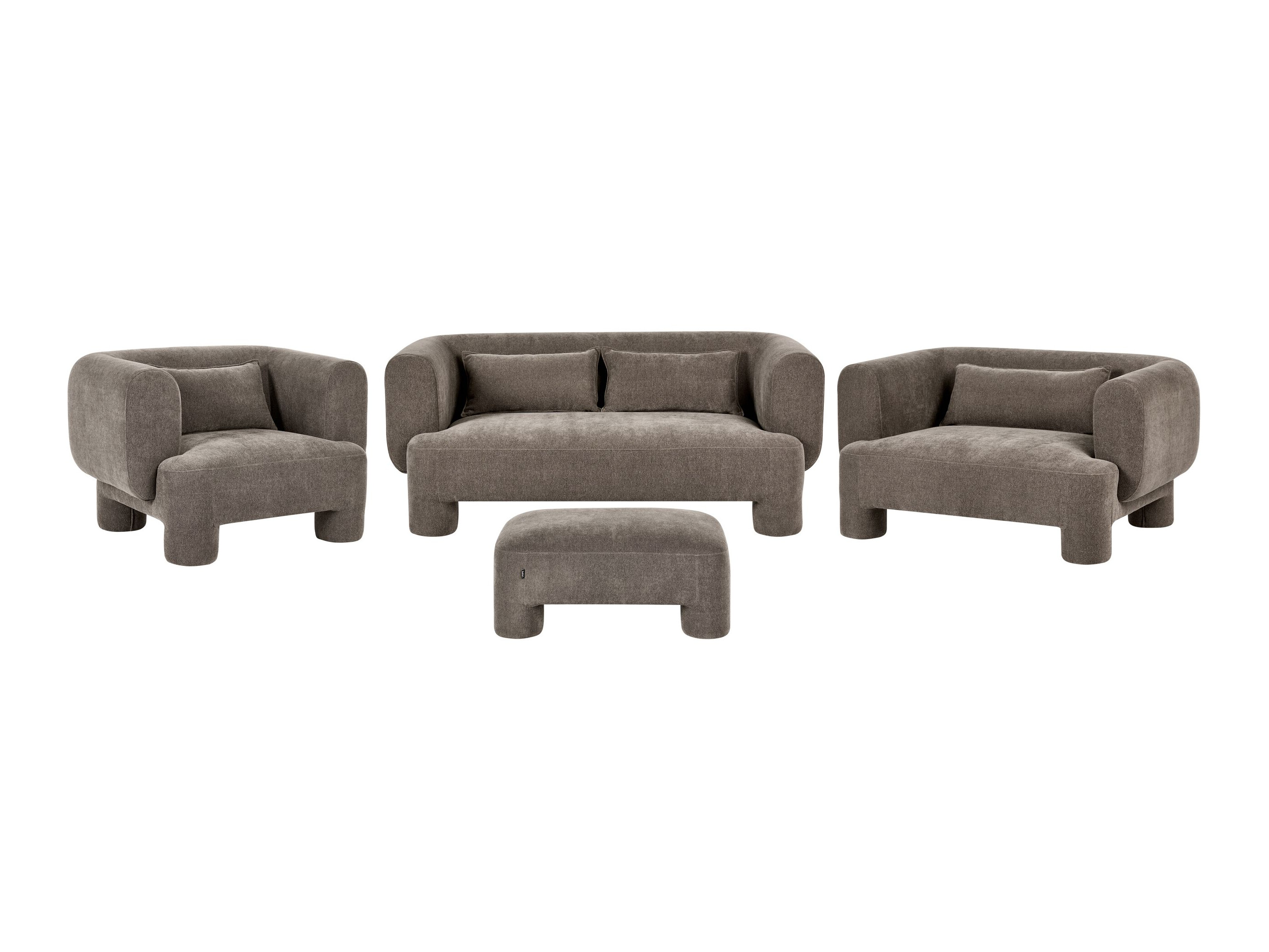 Σετ ταπετσαρισμένων επίπλων Cavsali 105 (Καφέ)