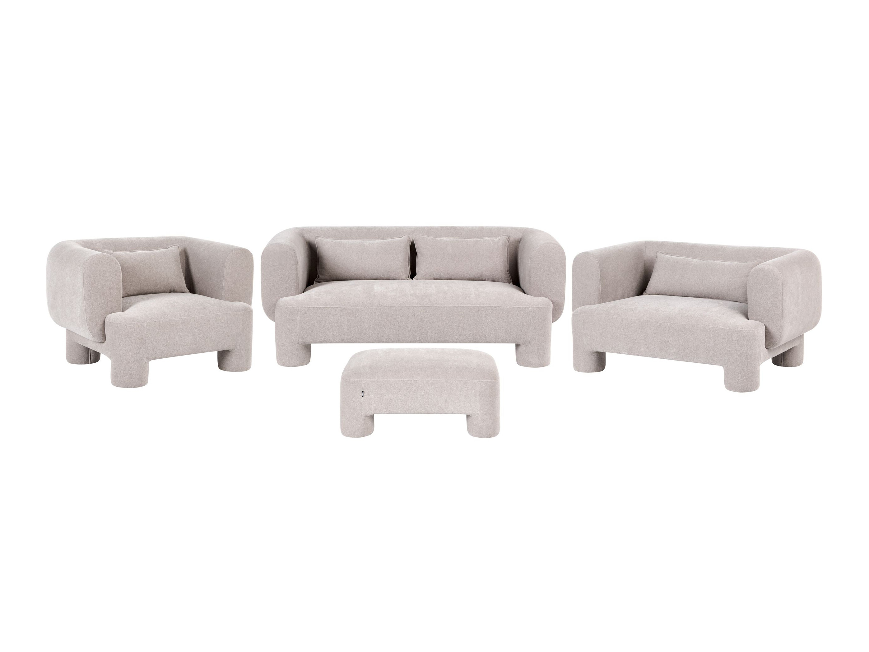 Σετ ταπετσαρισμένων επίπλων Cavsali 105 (Μπεζ)