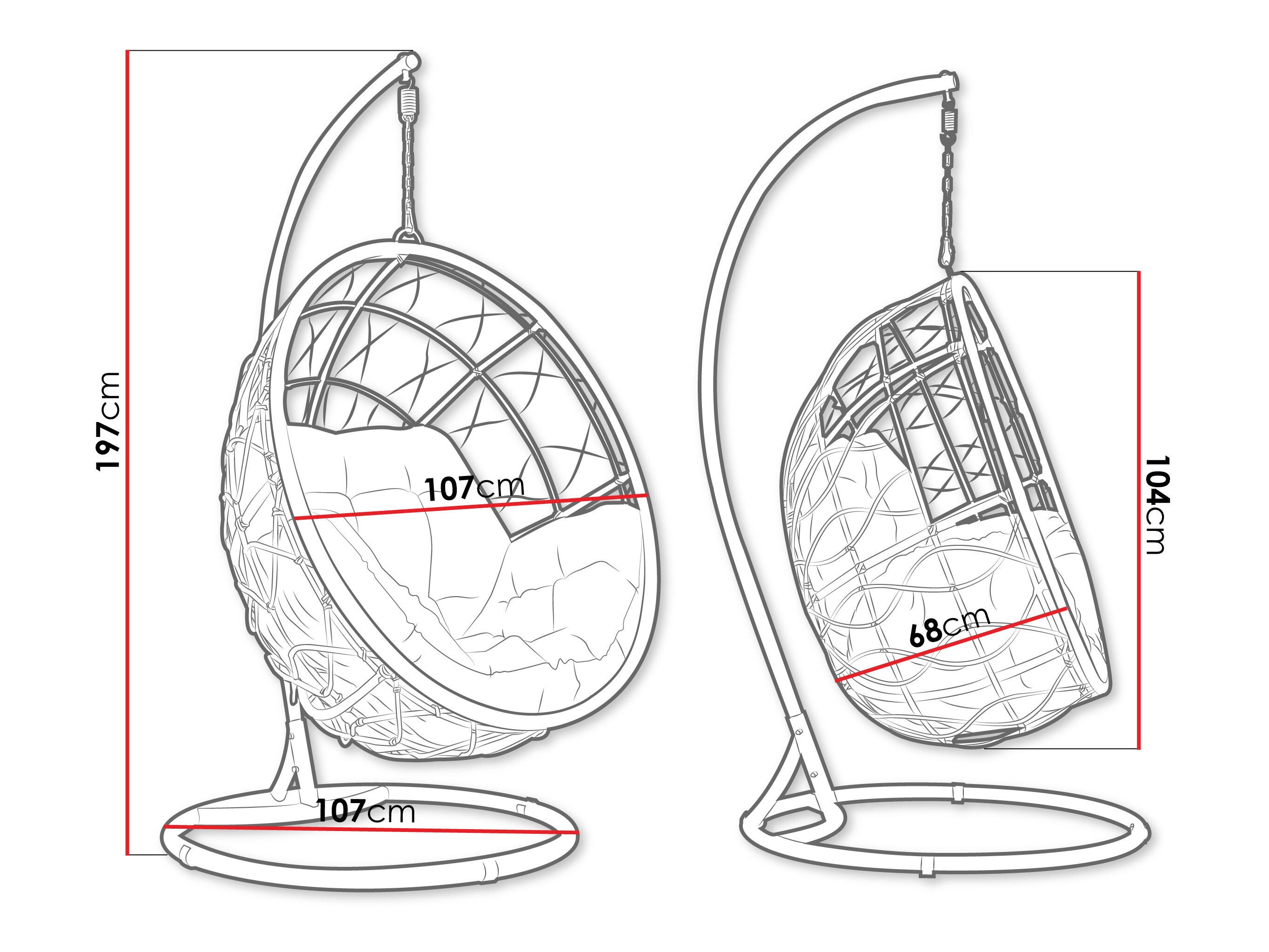 Κρεμαστή πολυθρόνα Comfivo Popas