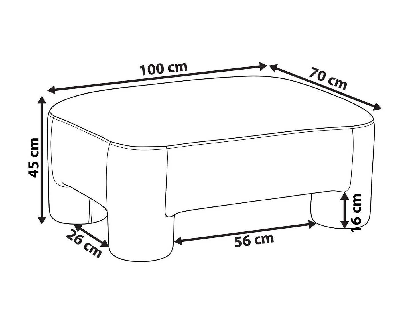 Σκαμπό σαλονιού Cavsali 103 (Καφέ)