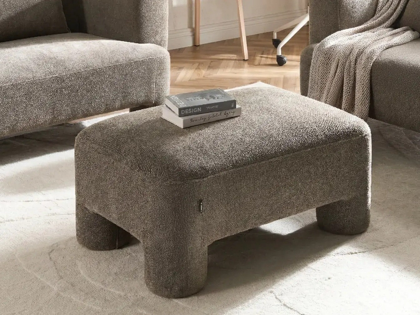 Σκαμπό σαλονιού Cavsali 103 (Καφέ)