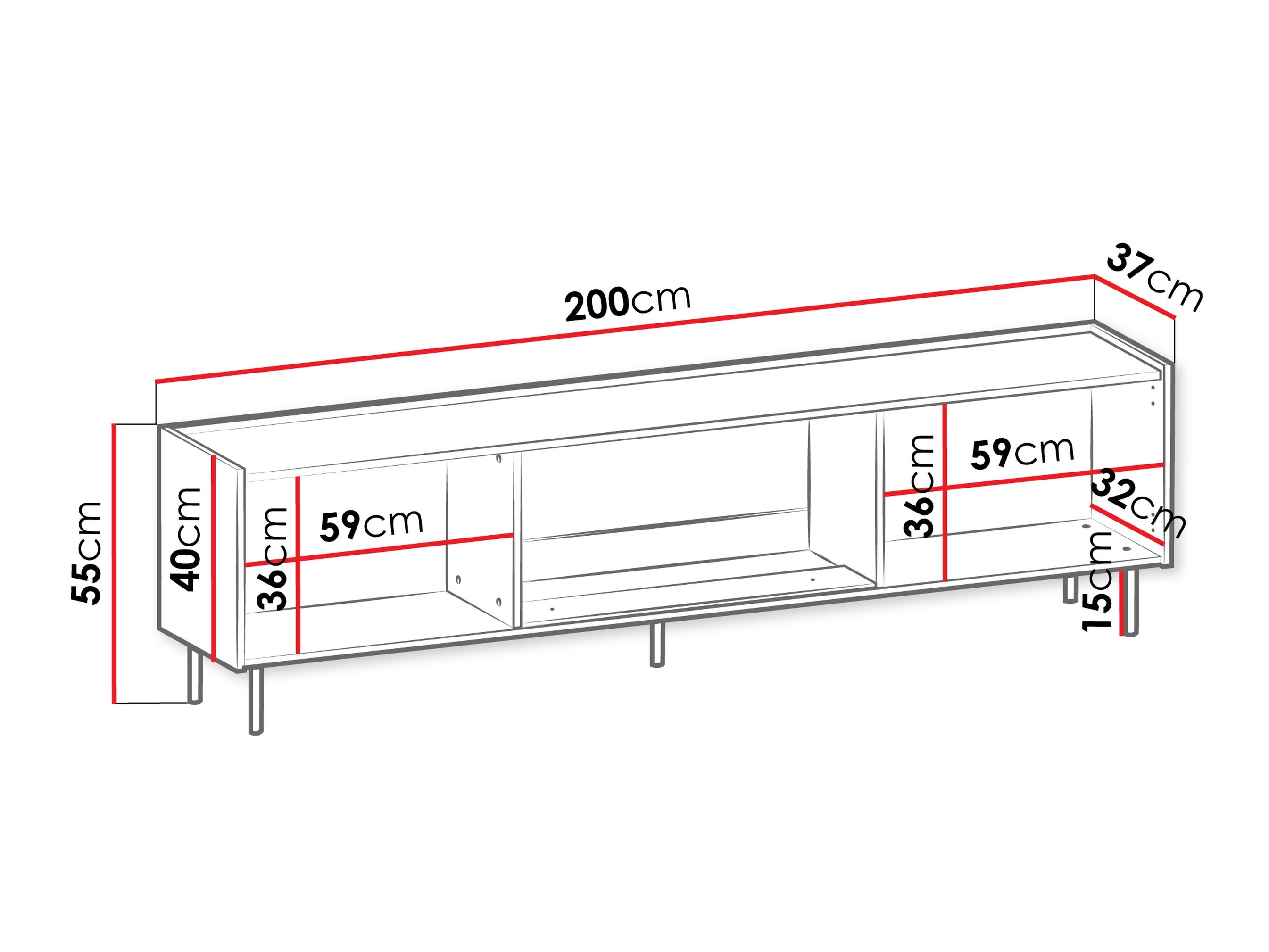 Έπιπλο τηλεόρασης Comfivo Belviro II