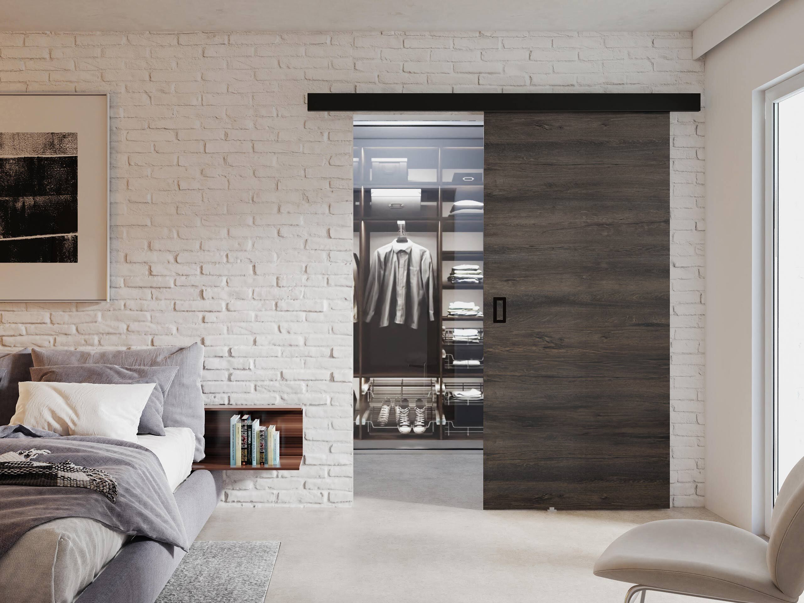 Sliding door Dover 168 (Dark ash)