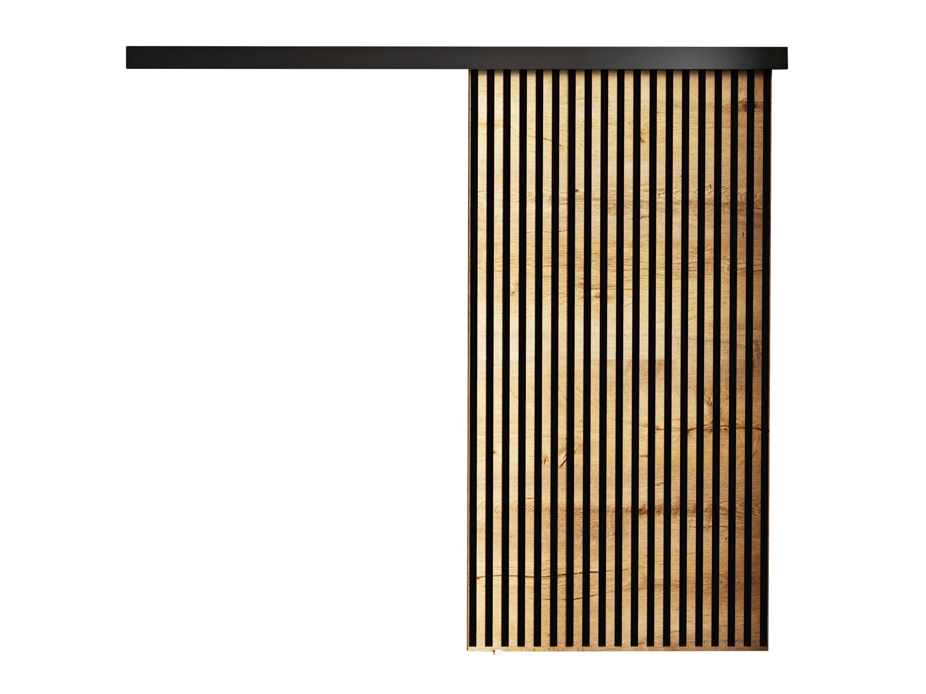 Συρόμενες πόρτες Dover 204 (Craft χρυσή βελανιδιά + Μαύρο)