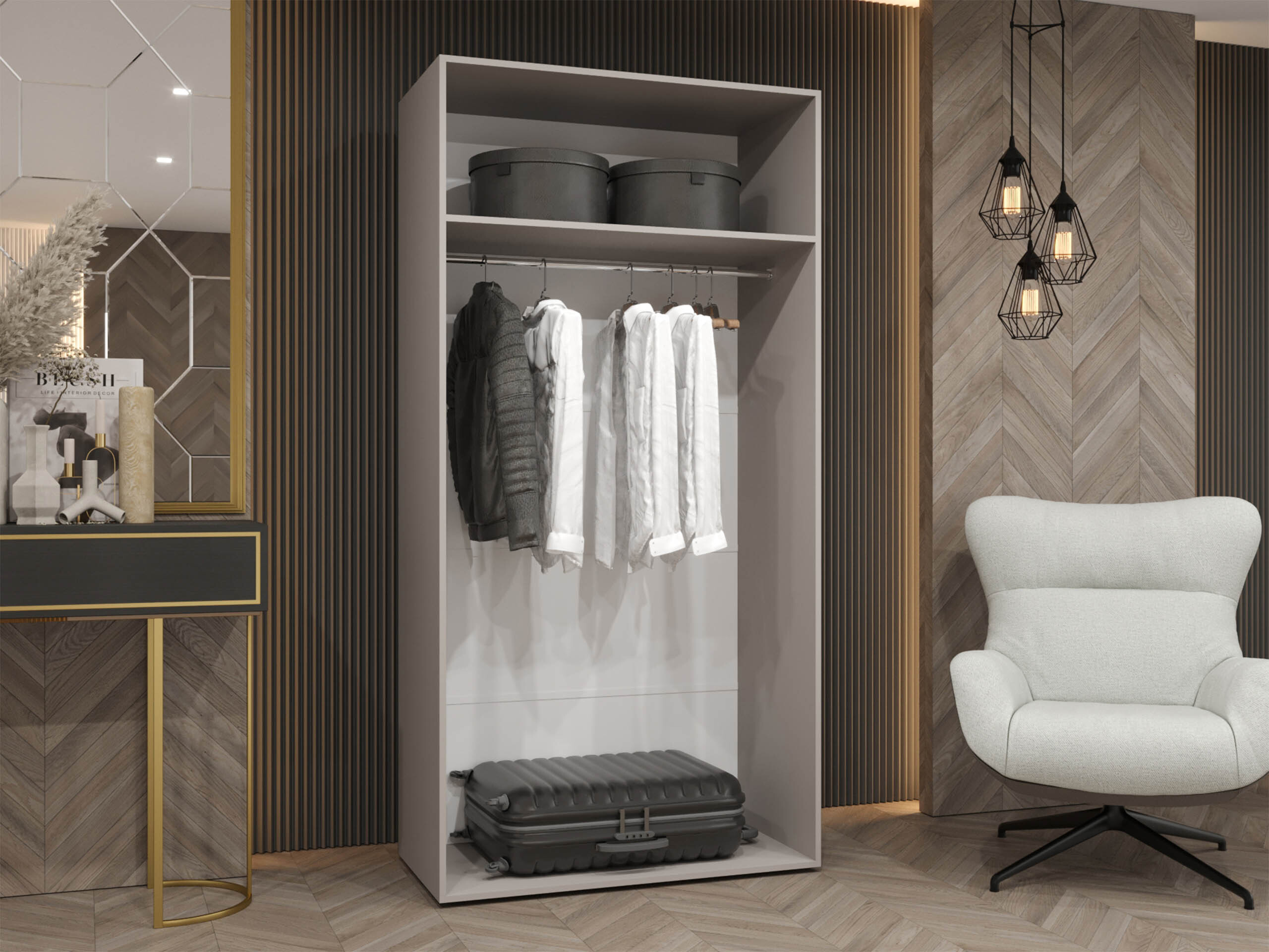 Ντουλάπα Hartford 594 (Μαύρο)