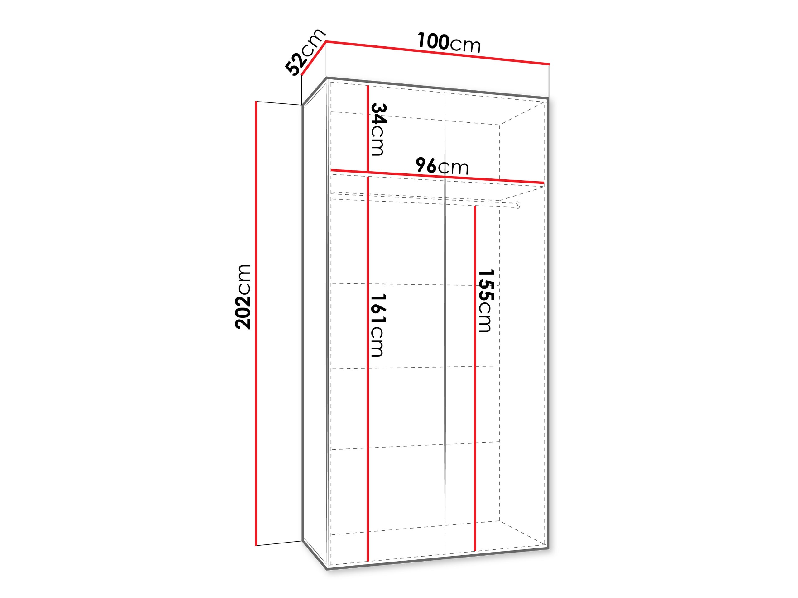 Ντουλάπα Hartford 594 (Μαύρο)