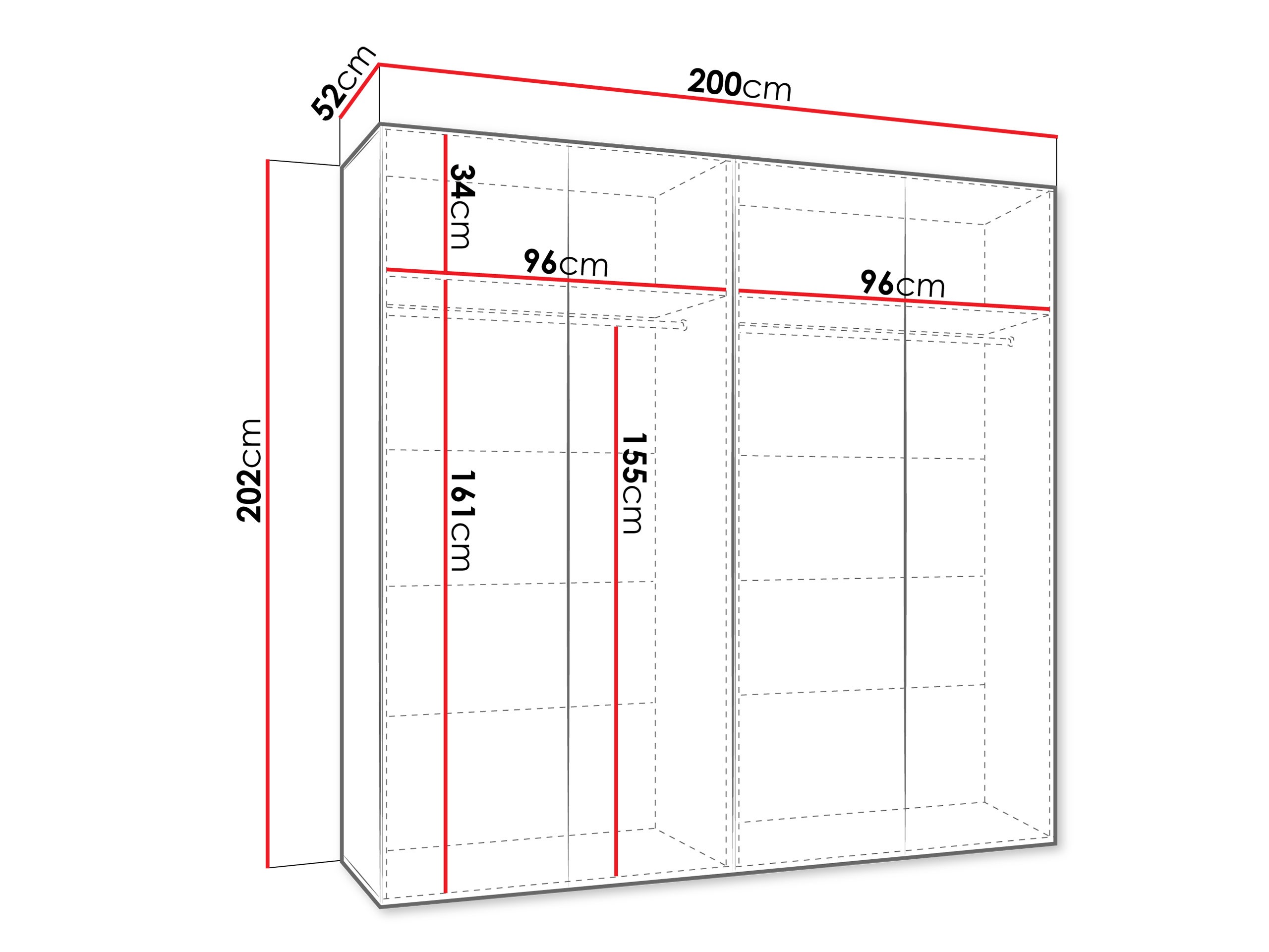 Ντουλάπα Hartford 595 (Άσπρο)