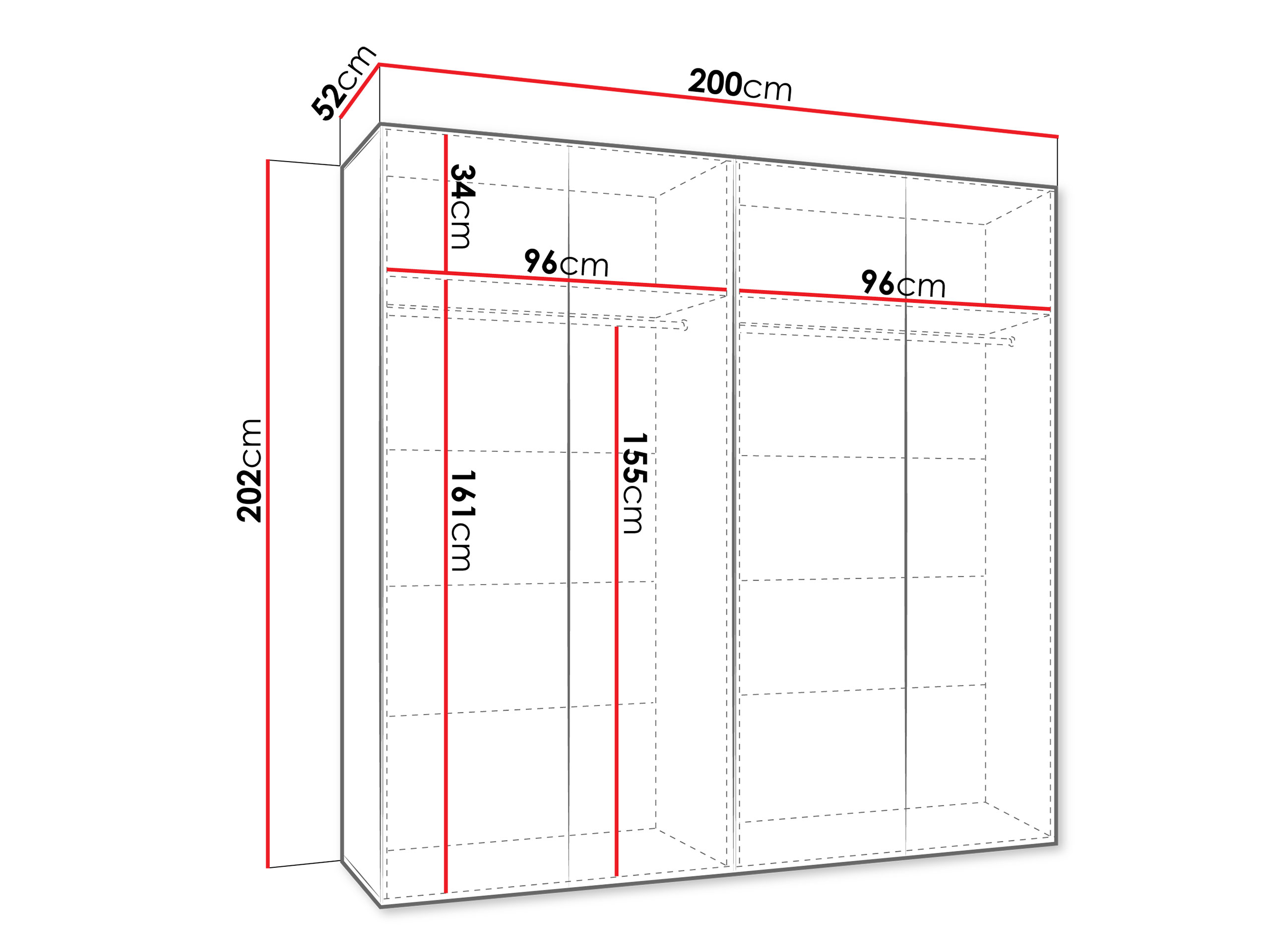 Ντουλάπα Hartford 598 (Άσπρο)