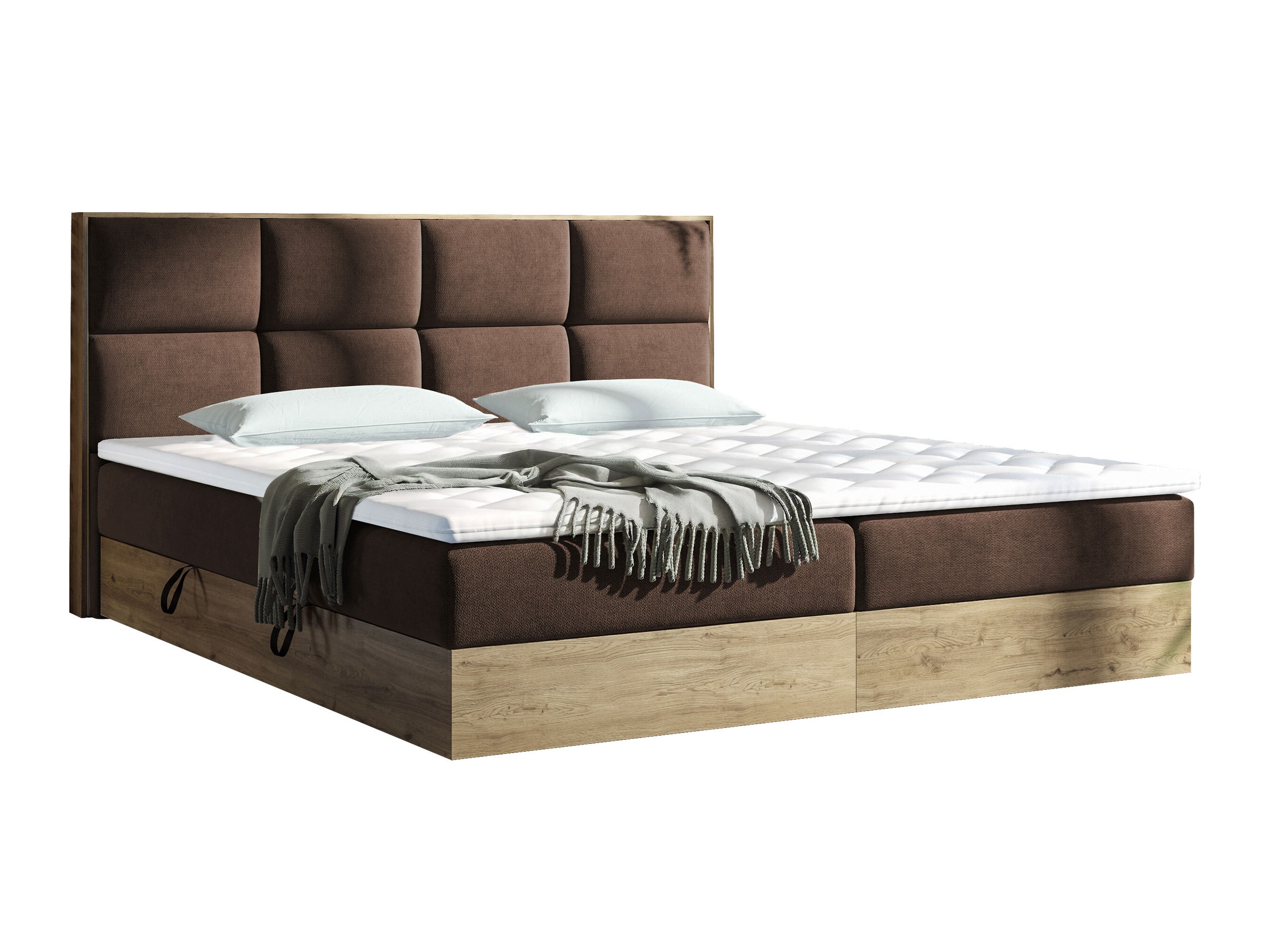 Κρεβάτι continental ComfiDream Miraena (Χρυσή βελανιδιά + Soro 28)