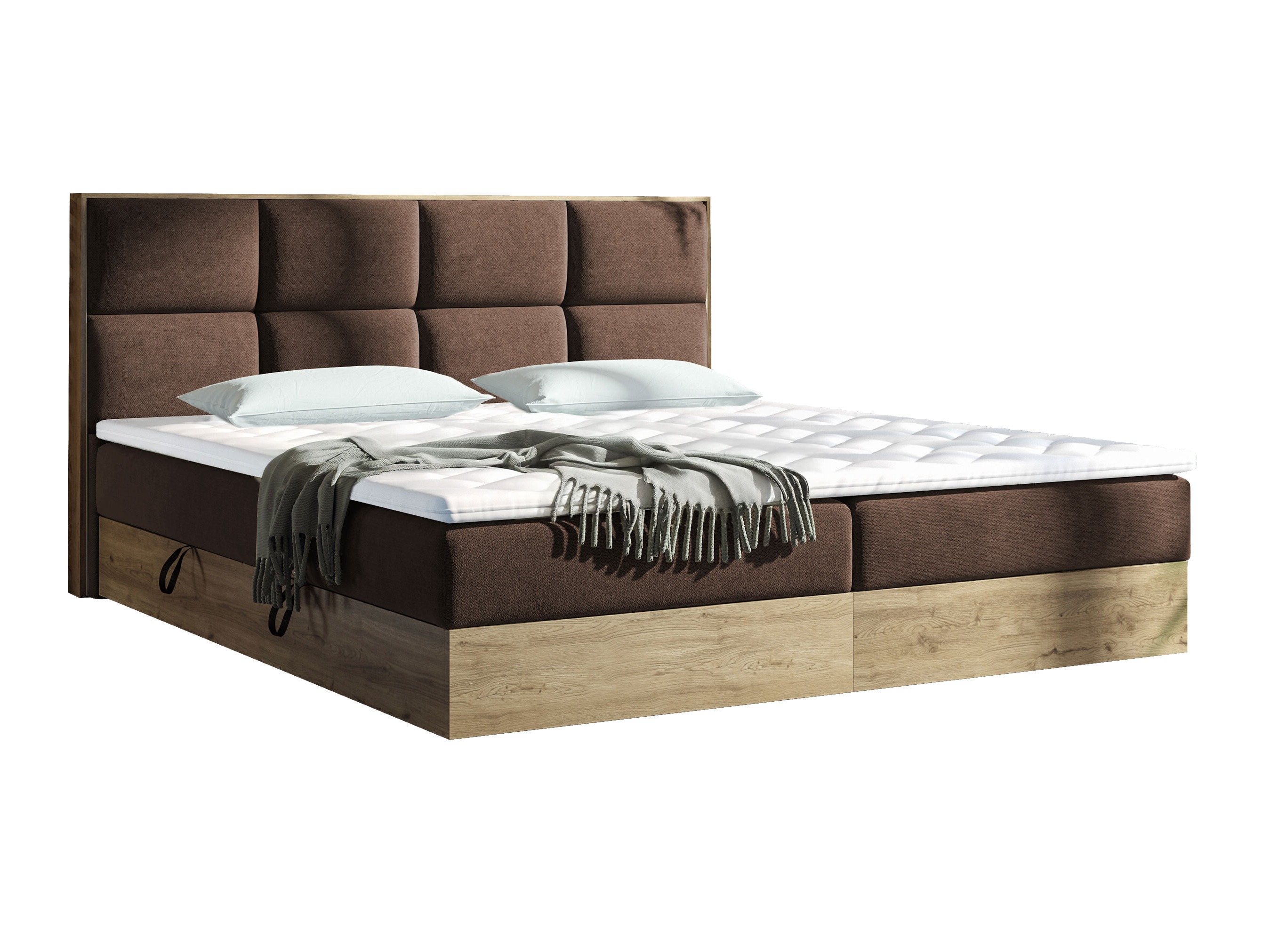 Κρεβάτι continental ComfiDream Miraena (Χρυσή βελανιδιά + Soro 28)