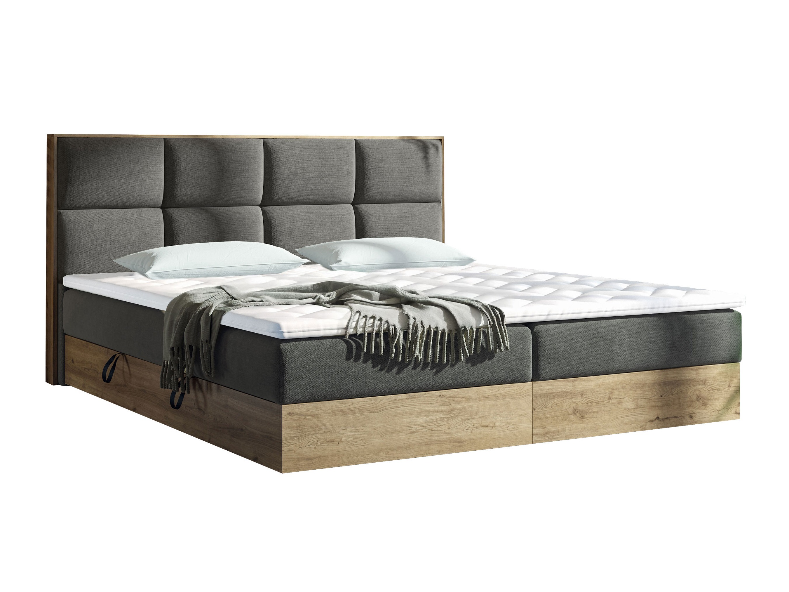 Κρεβάτι continental ComfiDream Miraena (Χρυσή βελανιδιά + Soro 97)