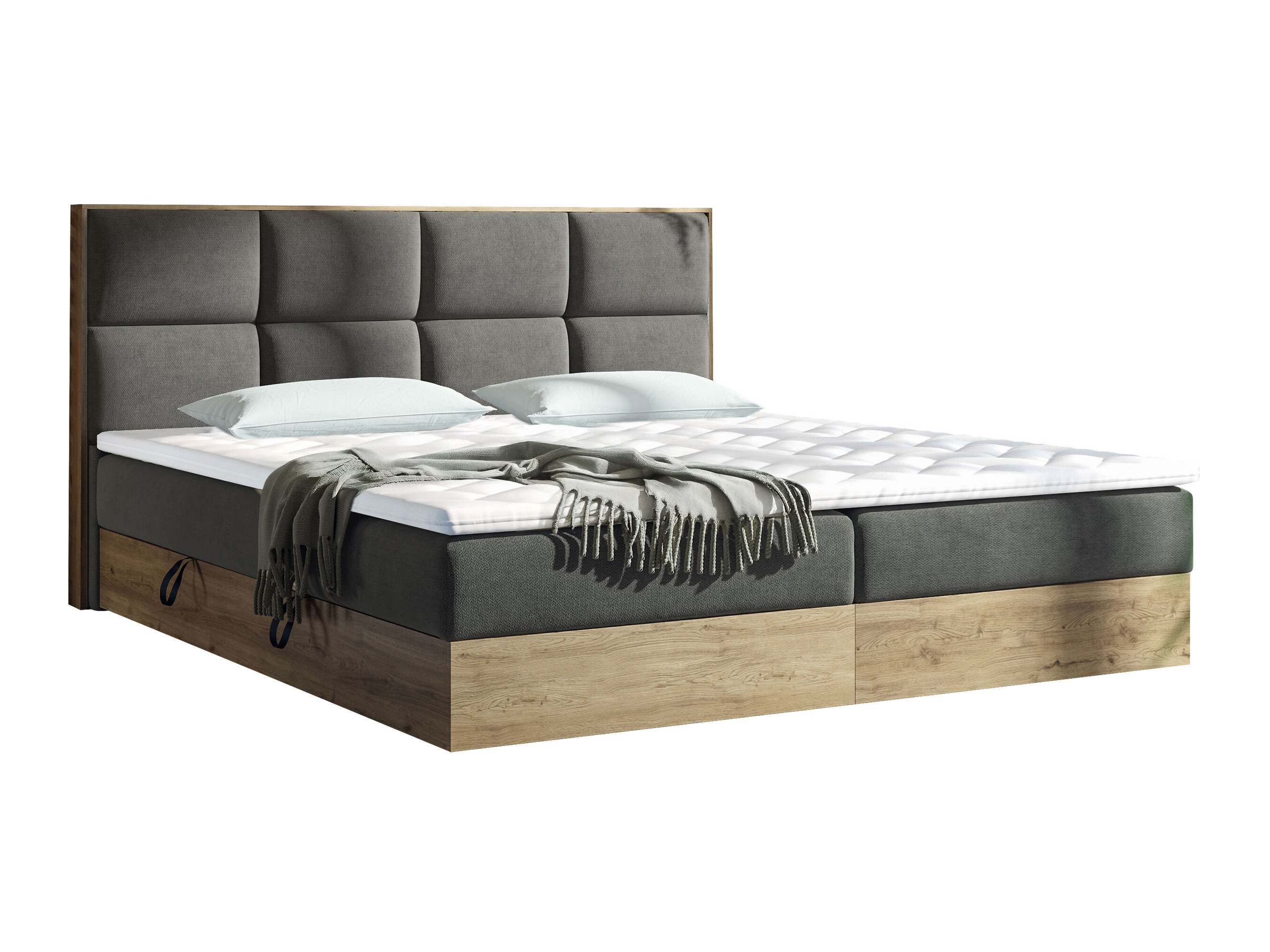 Κρεβάτι continental ComfiDream Miraena (Χρυσή βελανιδιά + Soro 97)