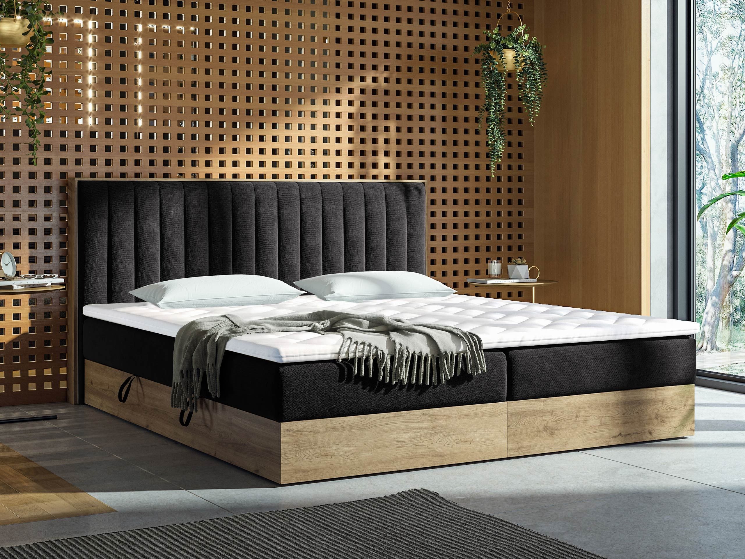 Κρεβάτι continental ComfiDream Odelra (Χρυσή βελανιδιά + Soro 100)