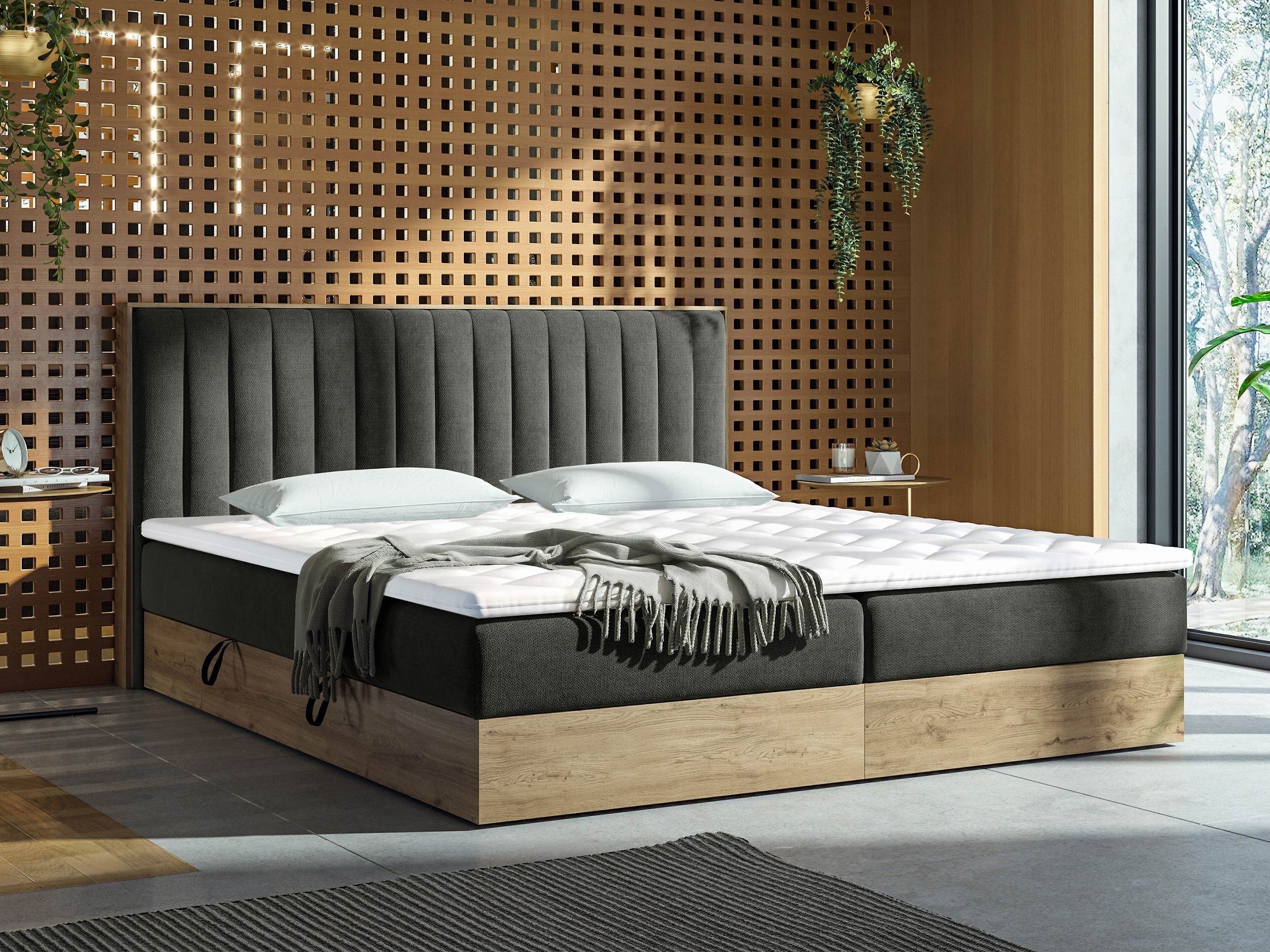 Κρεβάτι continental ComfiDream Odelra (Χρυσή βελανιδιά + Soro 24)